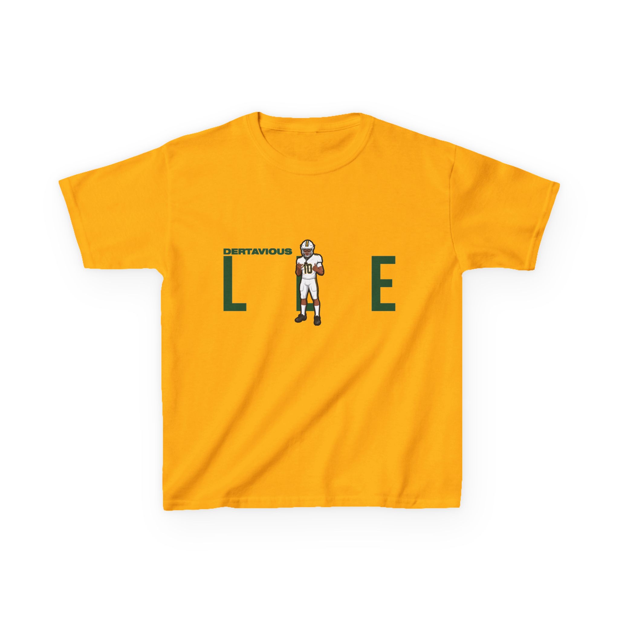 Youth Tee — character_player_name in Gold