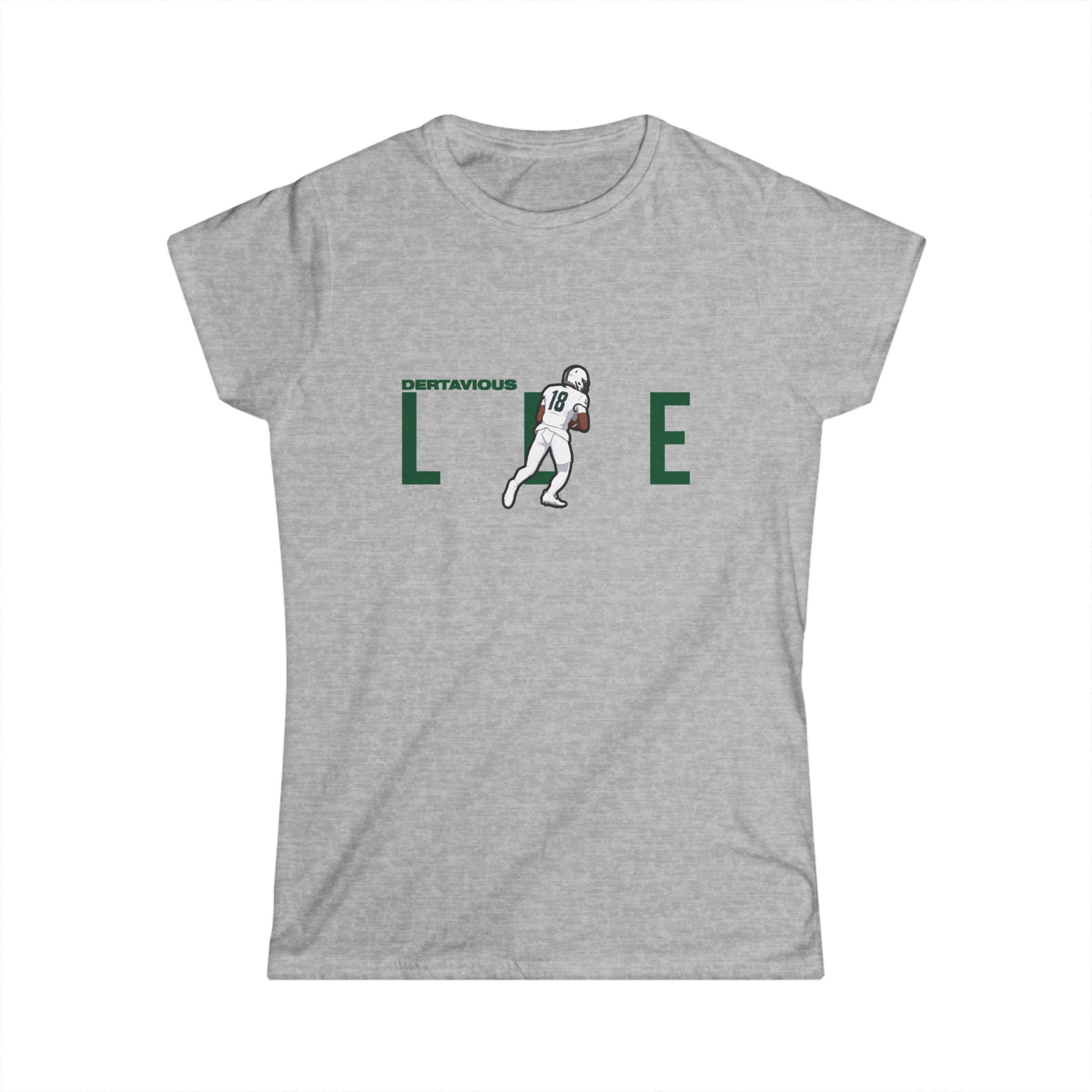 Women's Softstyle Tee — character_player_name in Grey