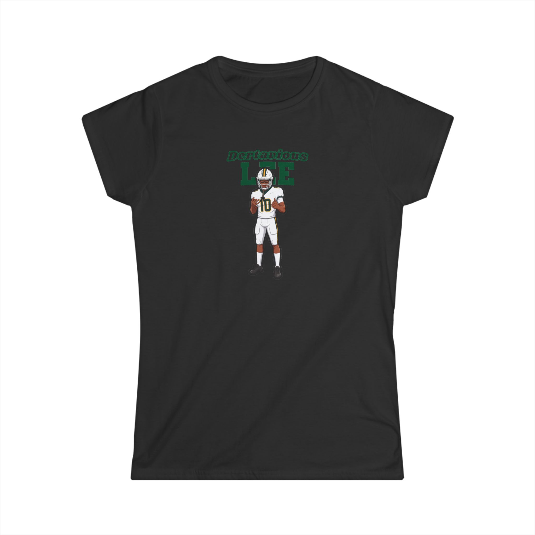Women's Softstyle Tee — character_name_arch in Black