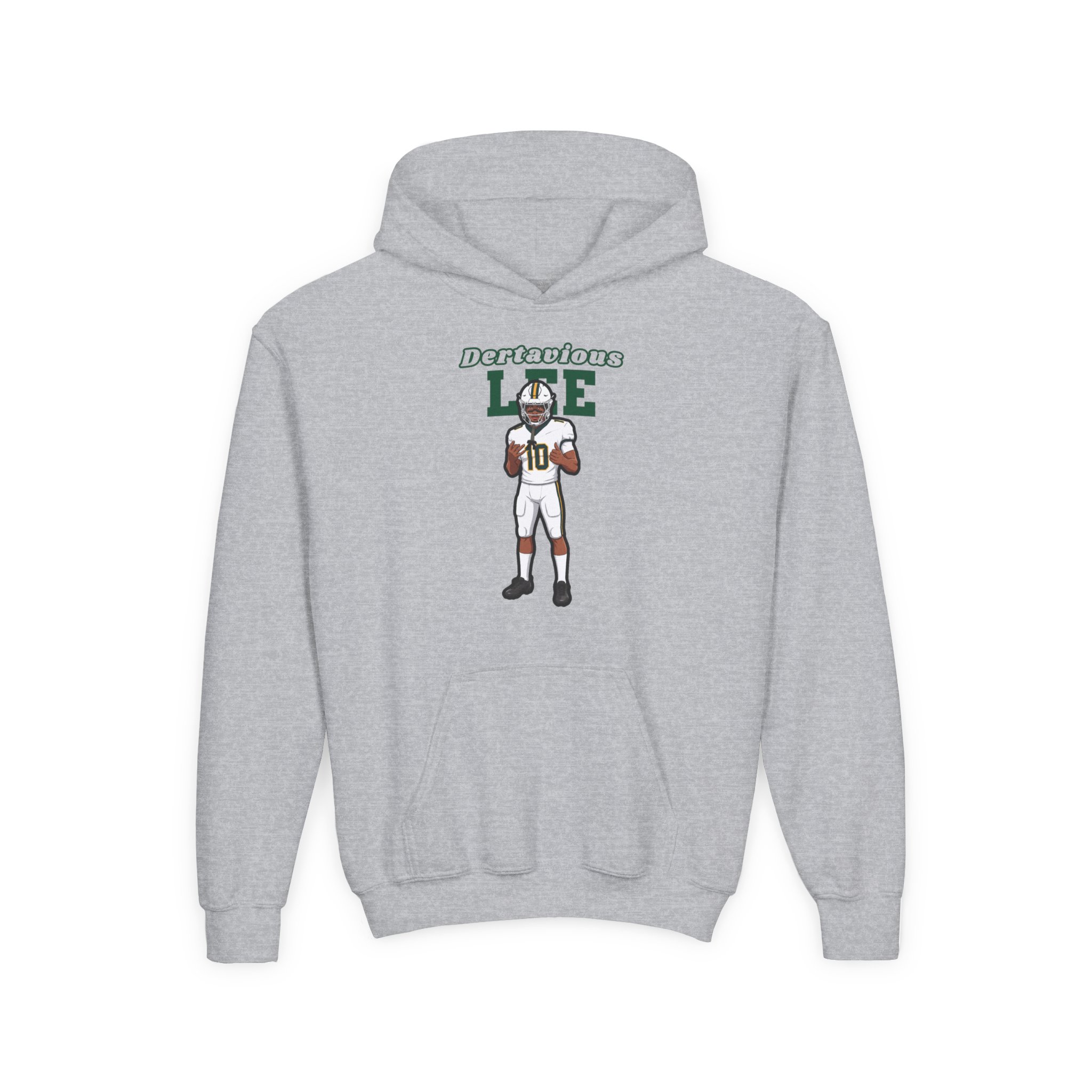 Youth Hoodie — character_name_arch in Grey