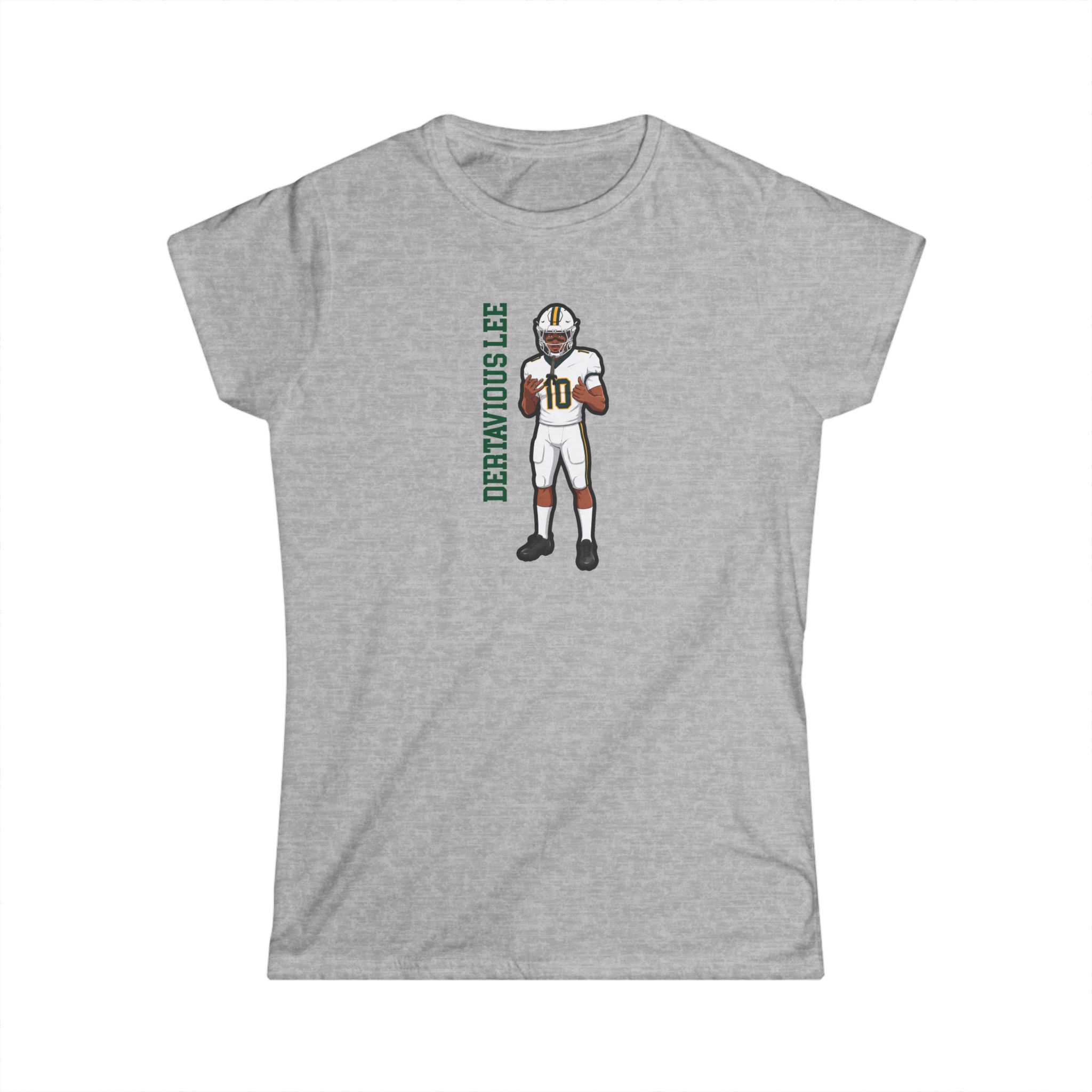 Women's Softstyle Tee — character_name_vertical in Grey
