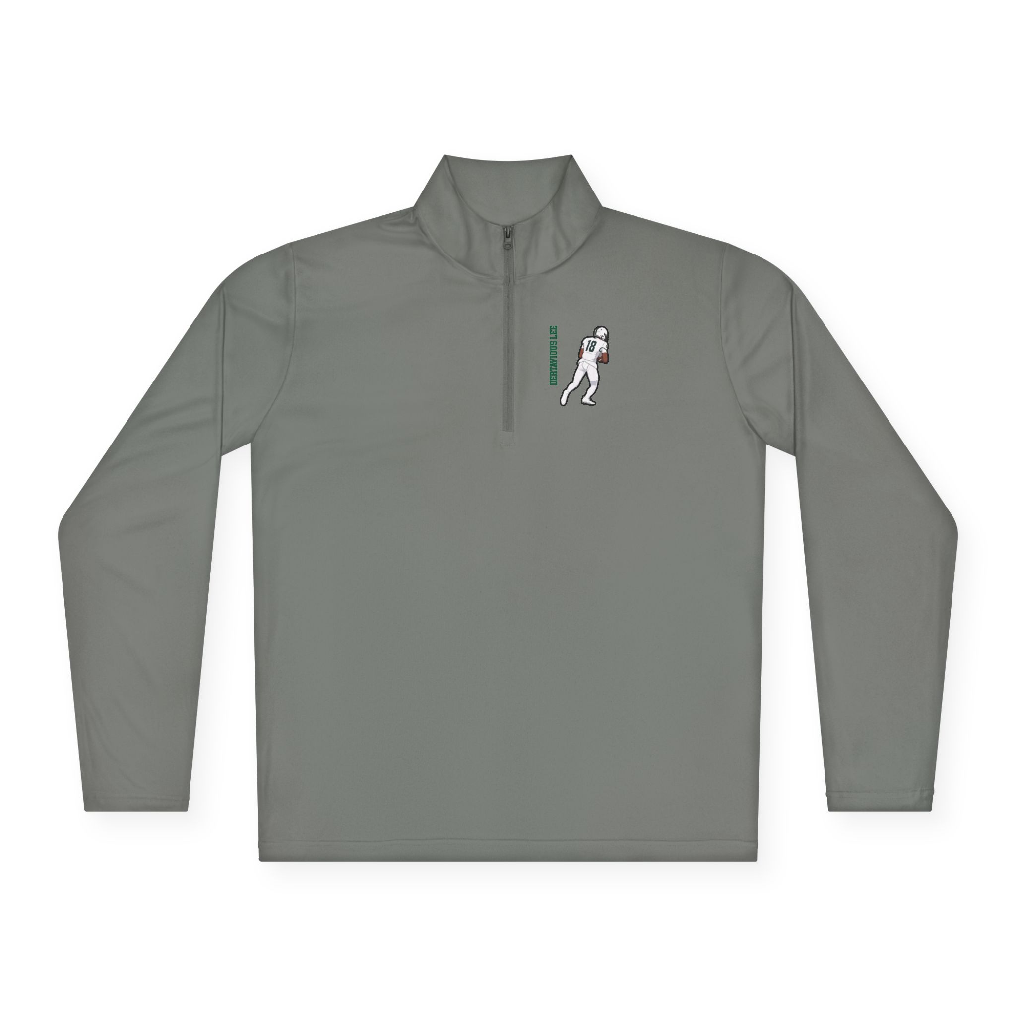 Q-Zip Pullover — character_name_vertical in Grey