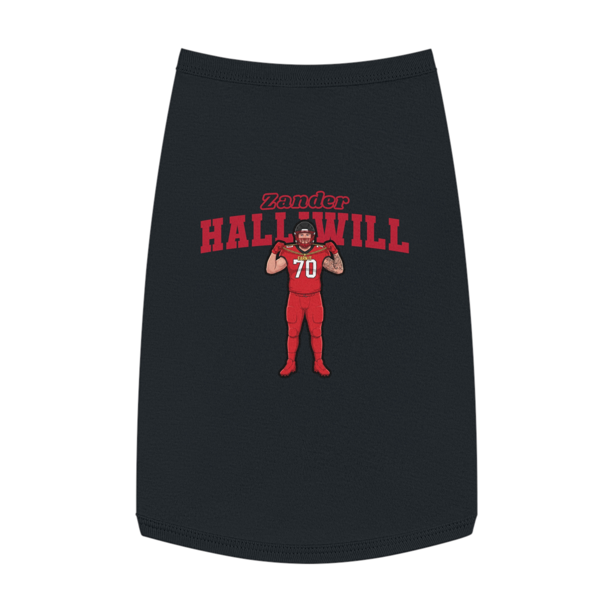 Pet Tank Top — character_name_arch in Black