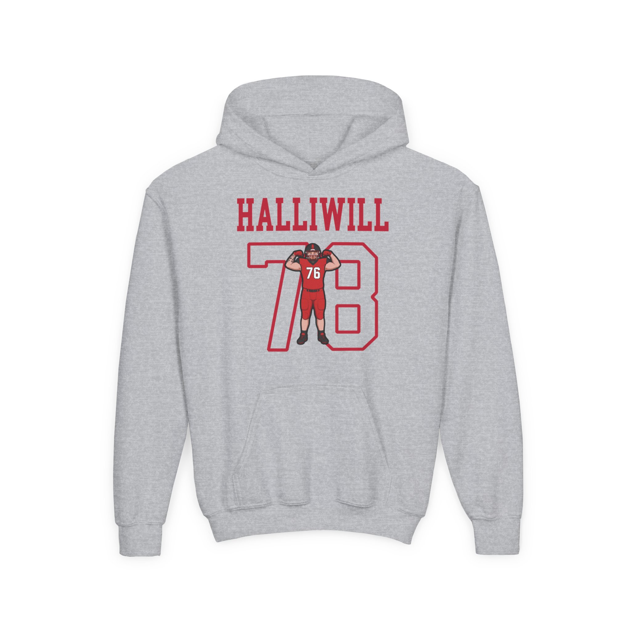 Youth Hoodie — character_shirsey in Grey