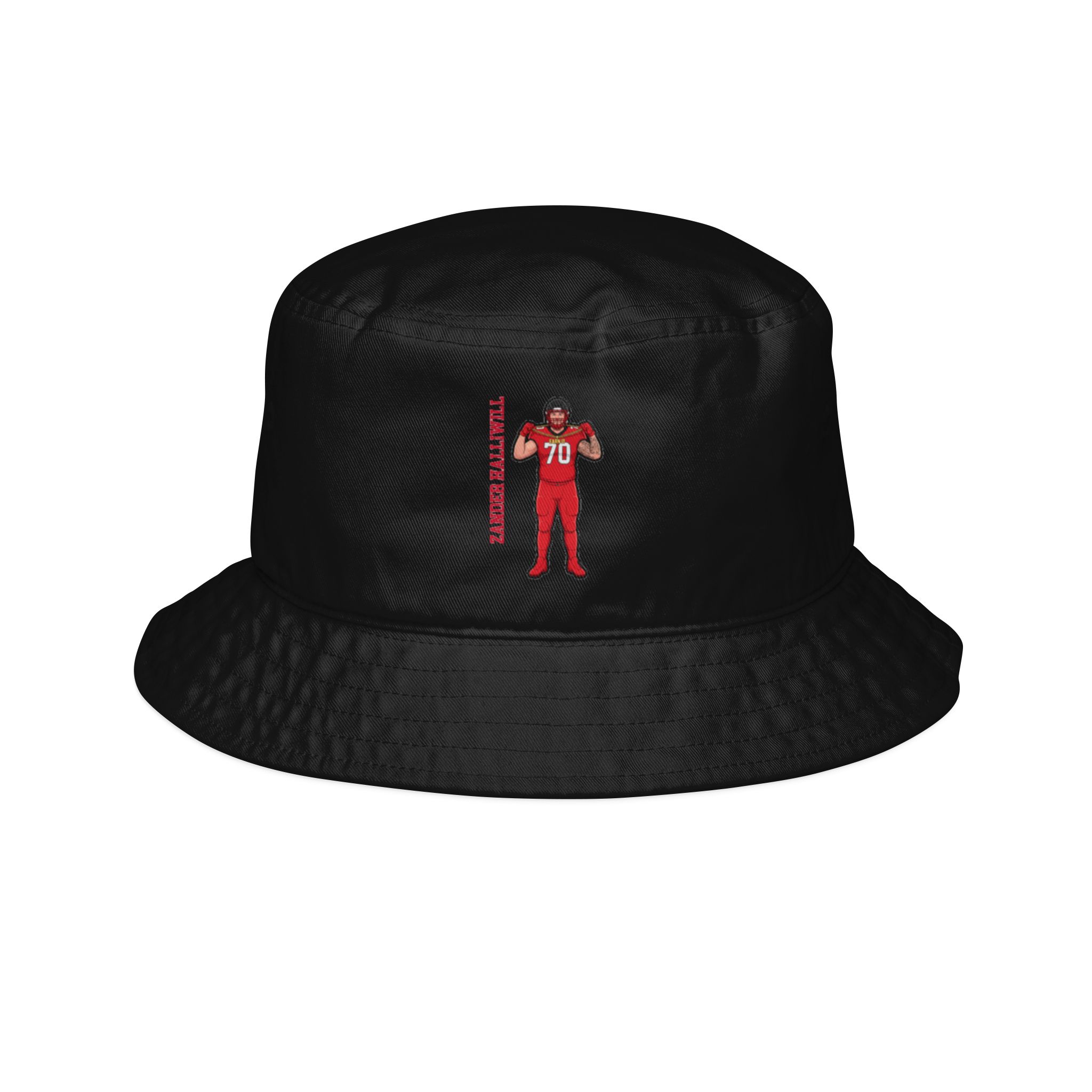 Bucket Hat — character_name_vertical in Black