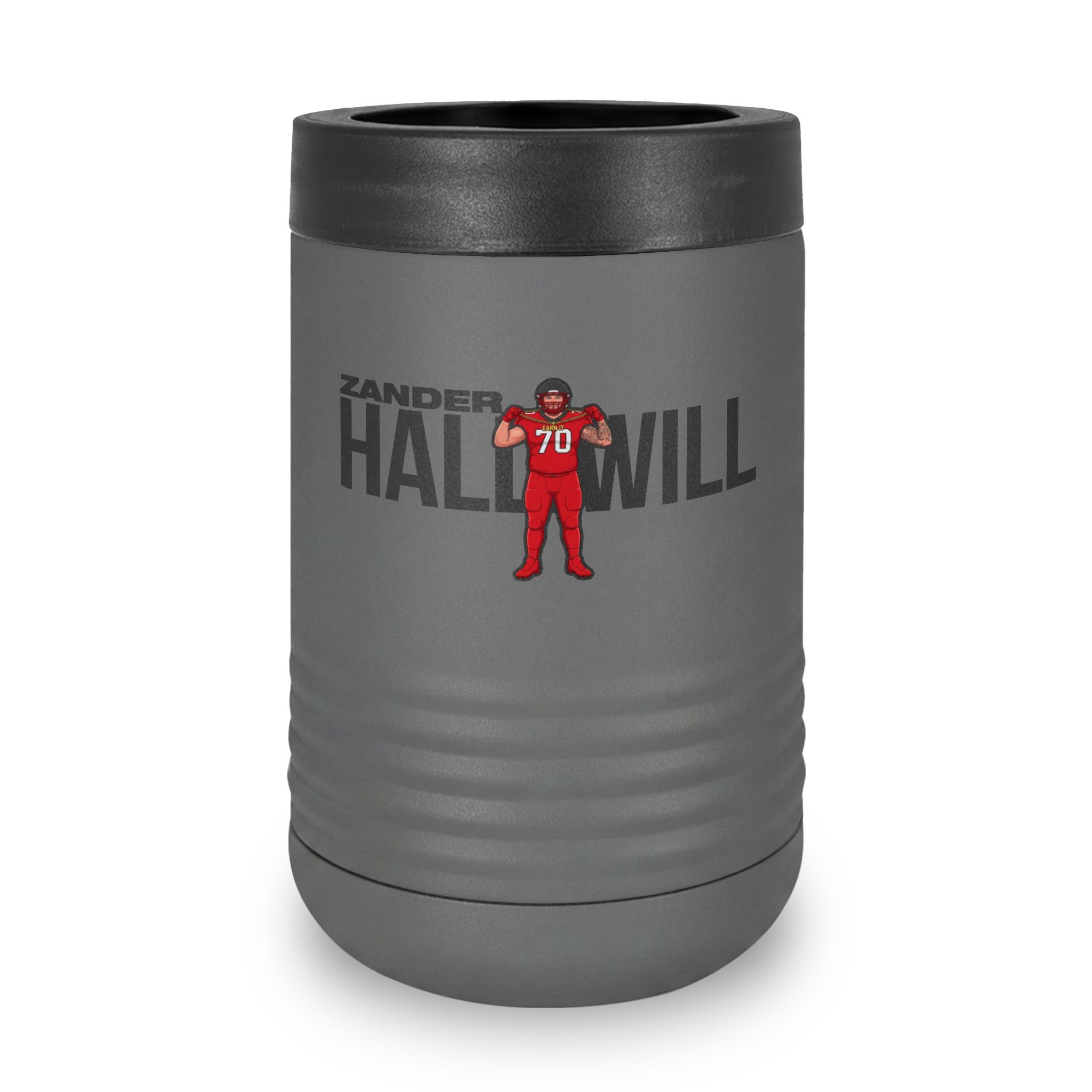 Stainless Can Cooler — character_player_name in Grey
