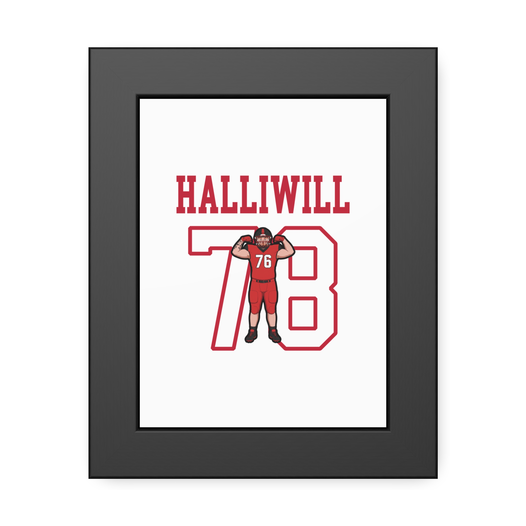 Framed Poster — character_shirsey in Black