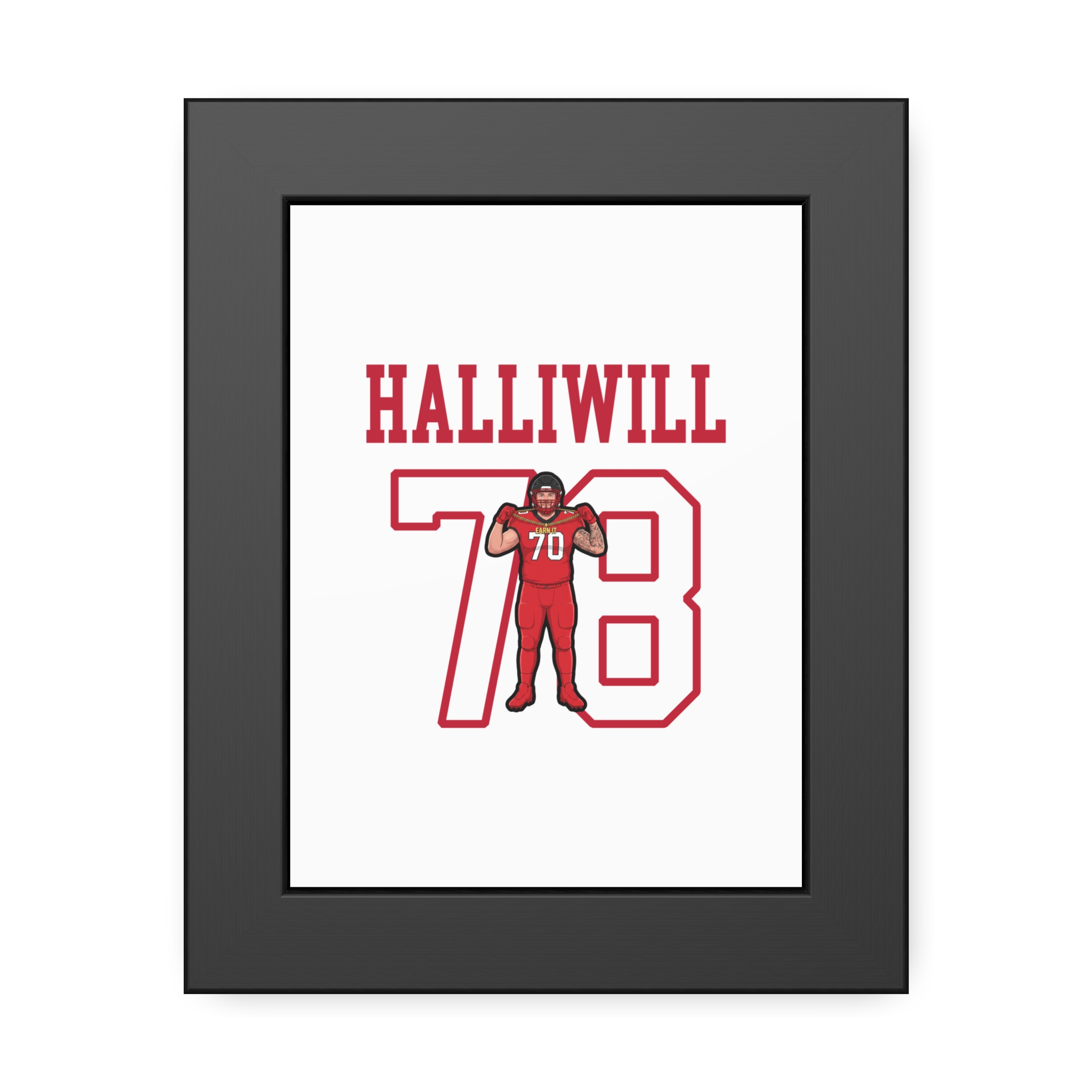 Framed Poster — character_shirsey in Black