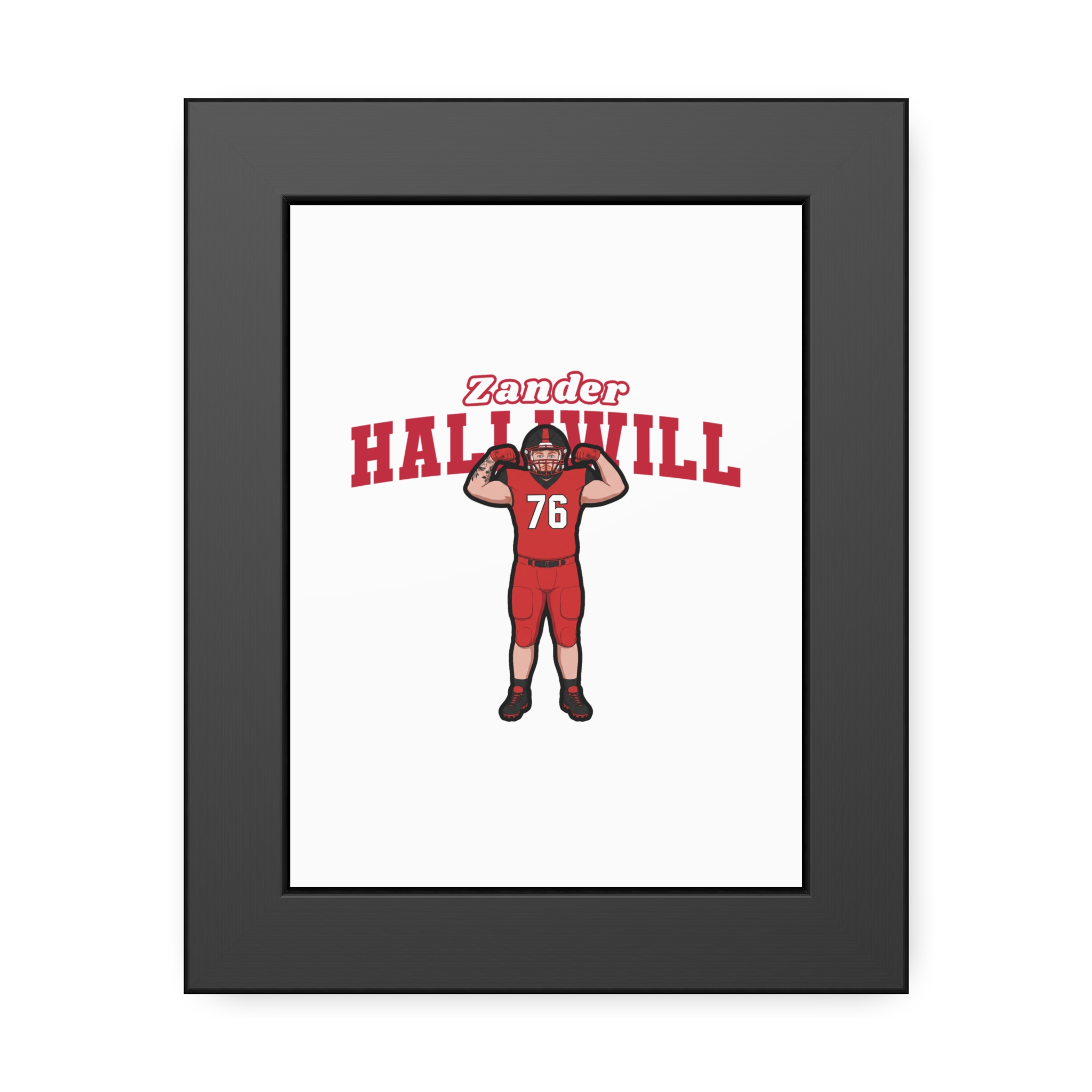 Framed Poster — character_name_arch in Black