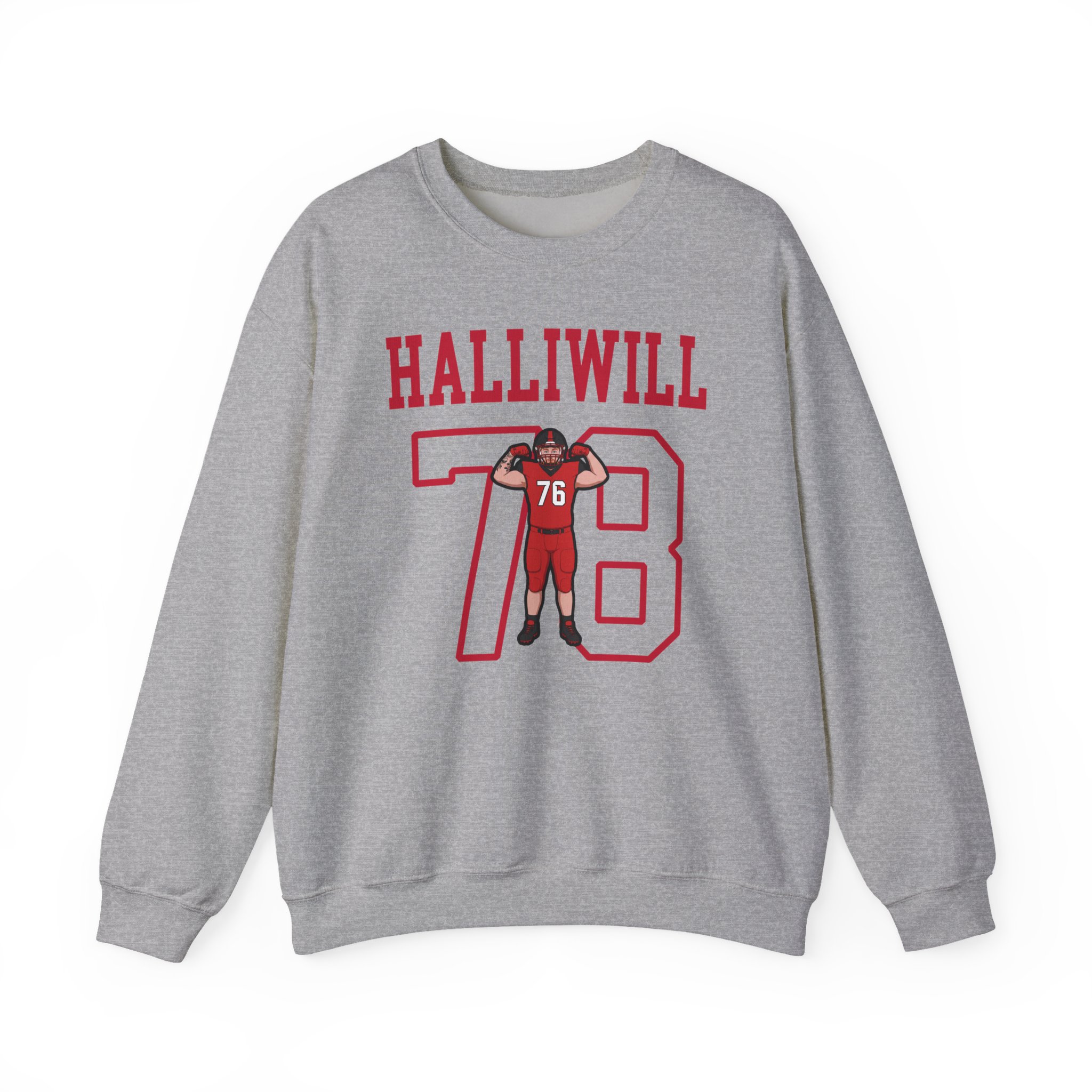 Crewneck Sweatshirt — character_shirsey in Grey