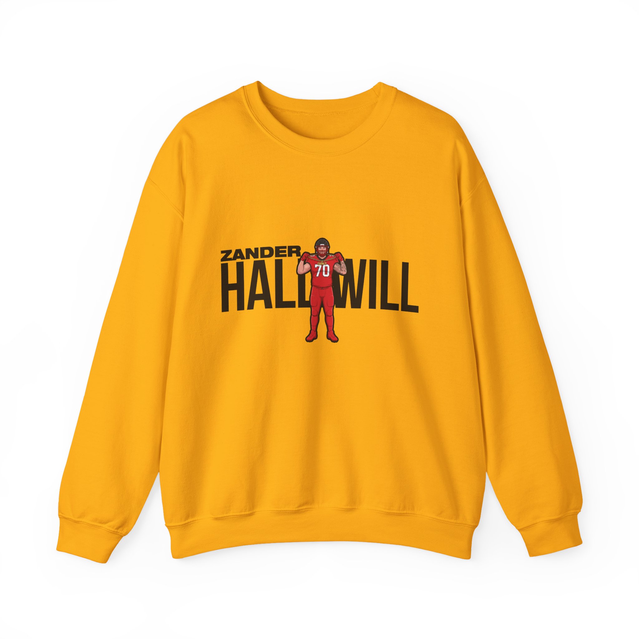 Crewneck Sweatshirt — character_player_name in Gold