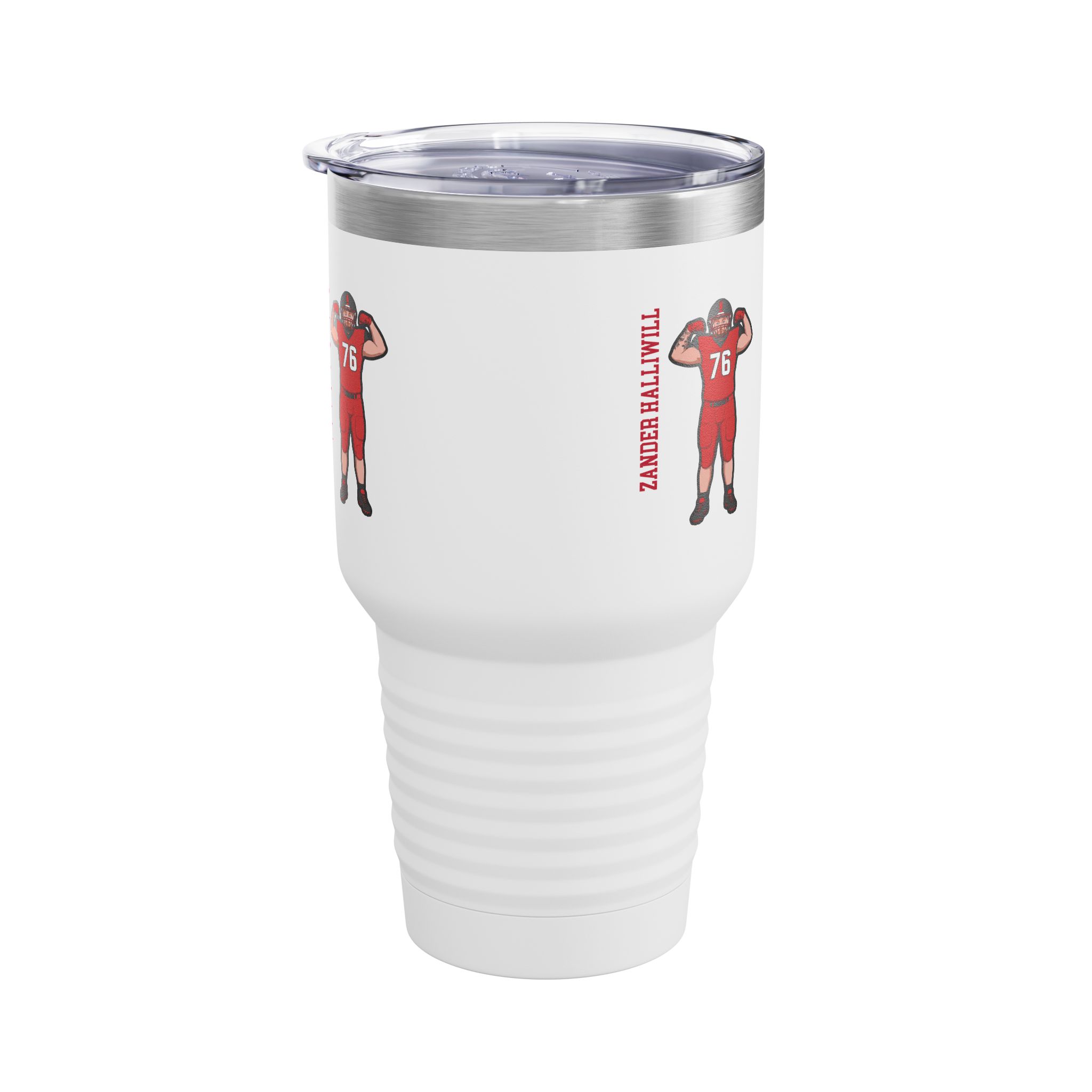 30oz Tumbler — character_name_vertical in White