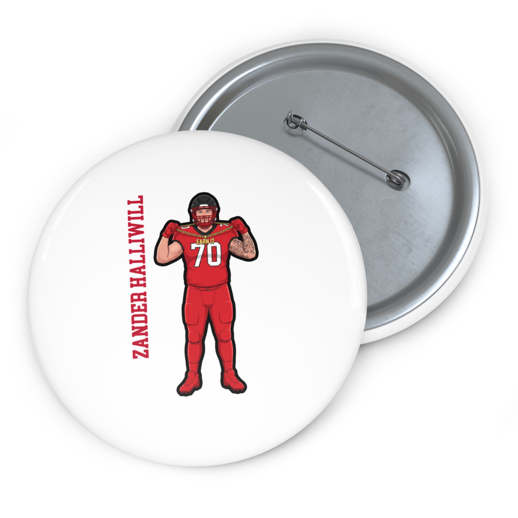 Game Day Pin — character_name_vertical in Classic