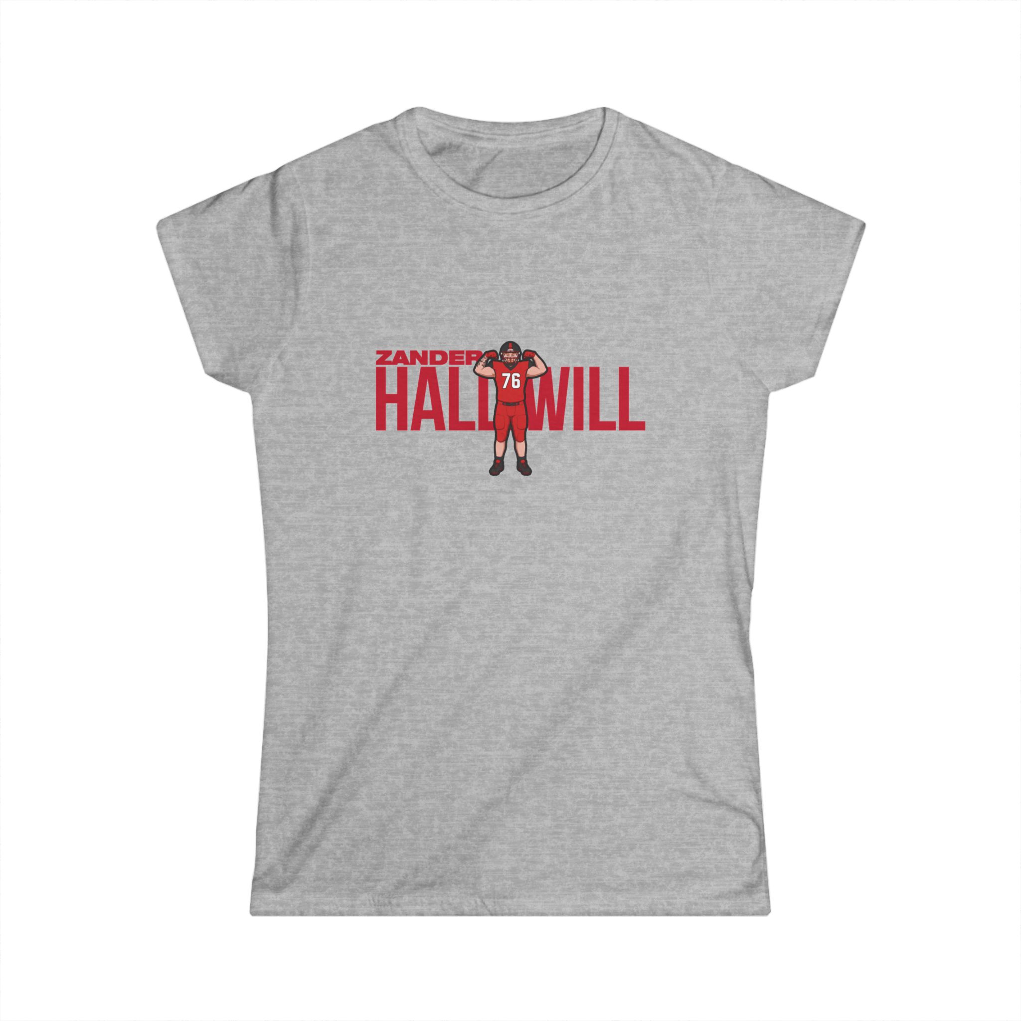 Women's Softstyle Tee — character_player_name in Grey