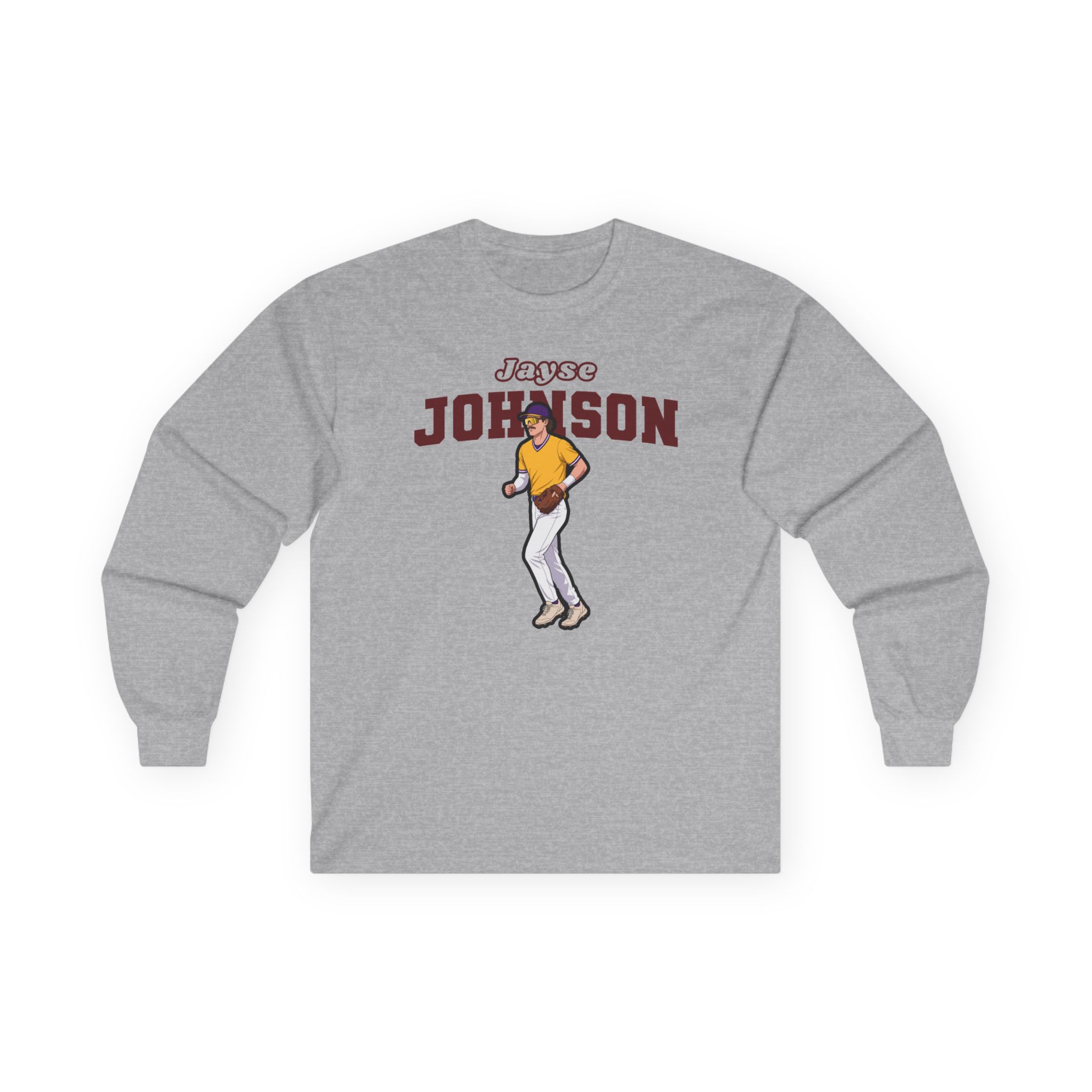 Long Sleeve Tee — character_name_arch in Grey