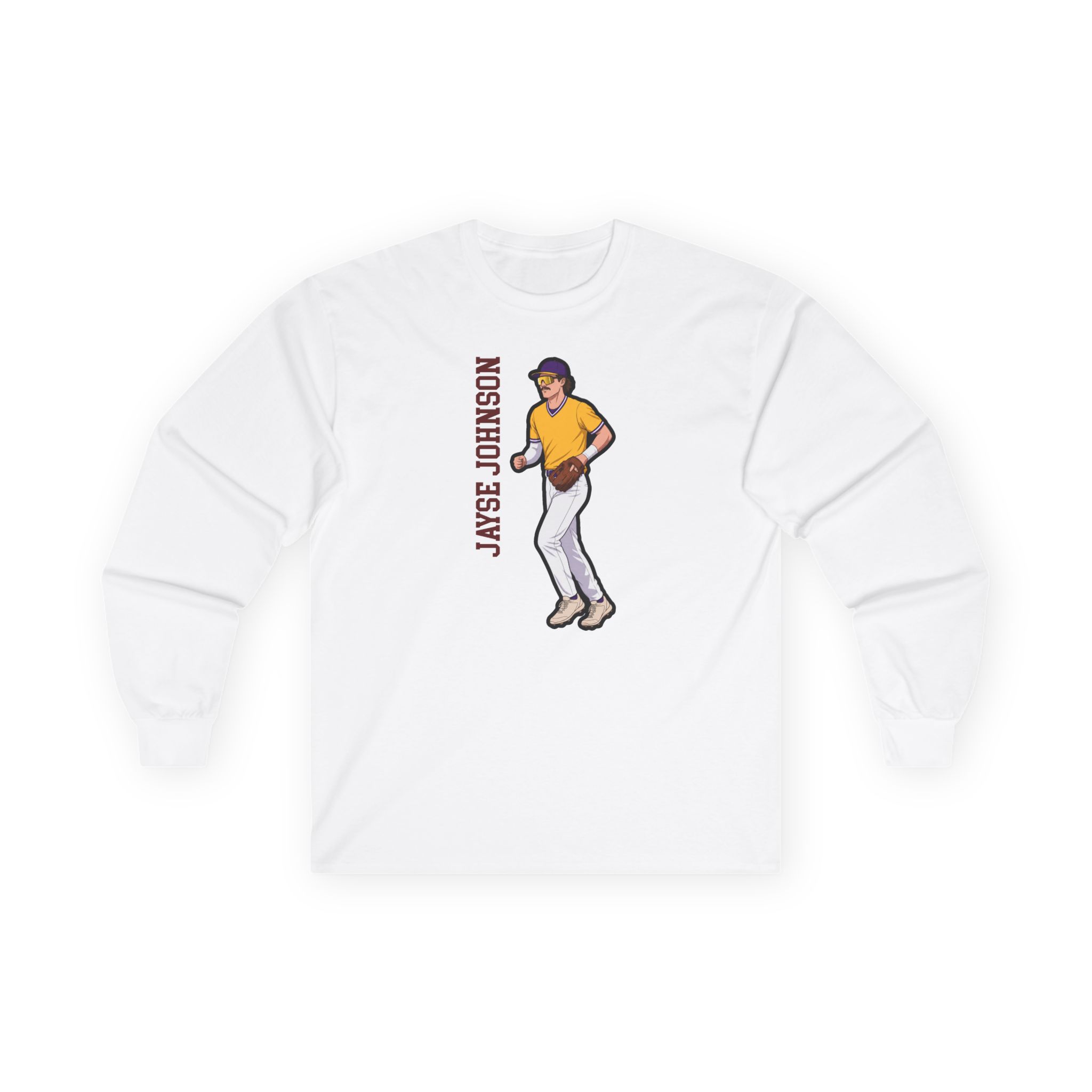 Long Sleeve Tee — character_name_vertical in White