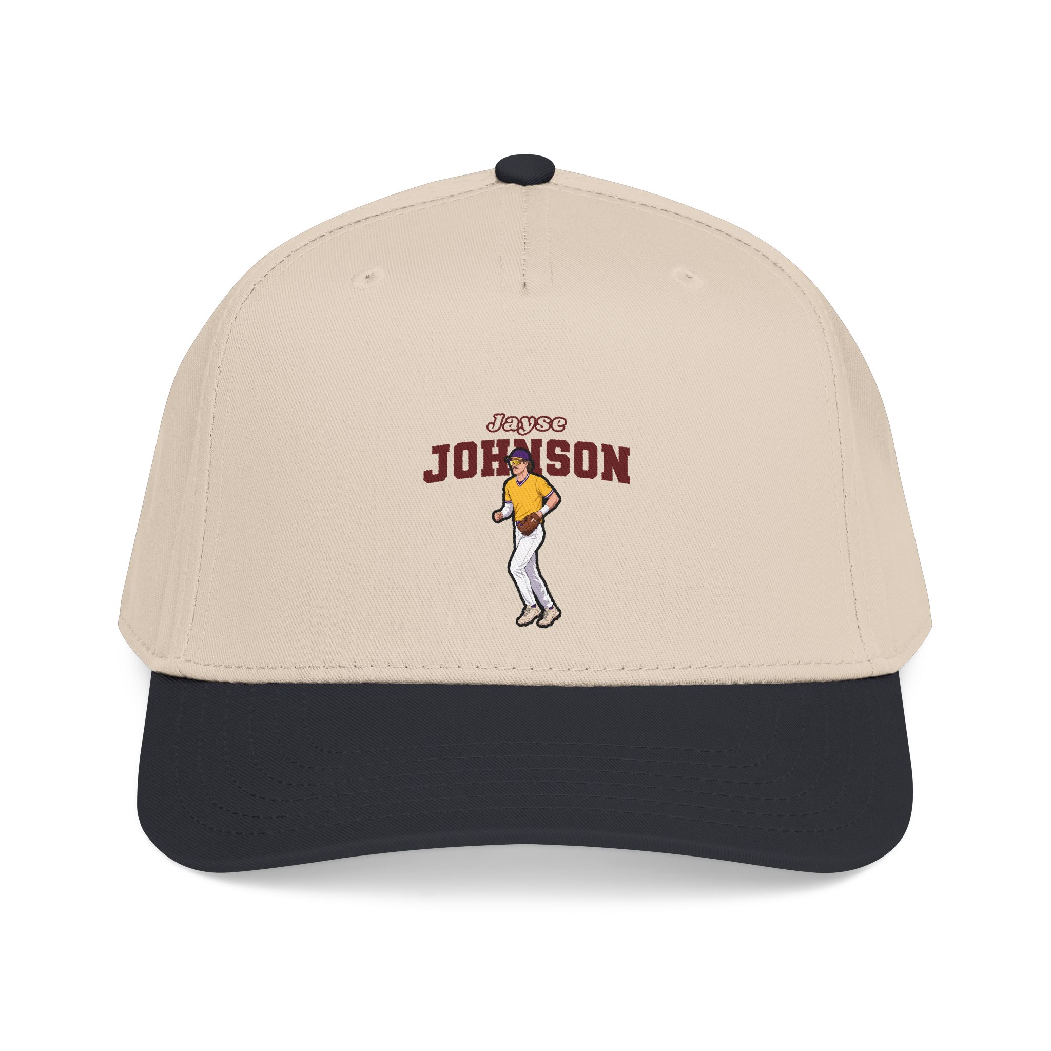 Baseball Cap — character_name_arch in Black / Natural