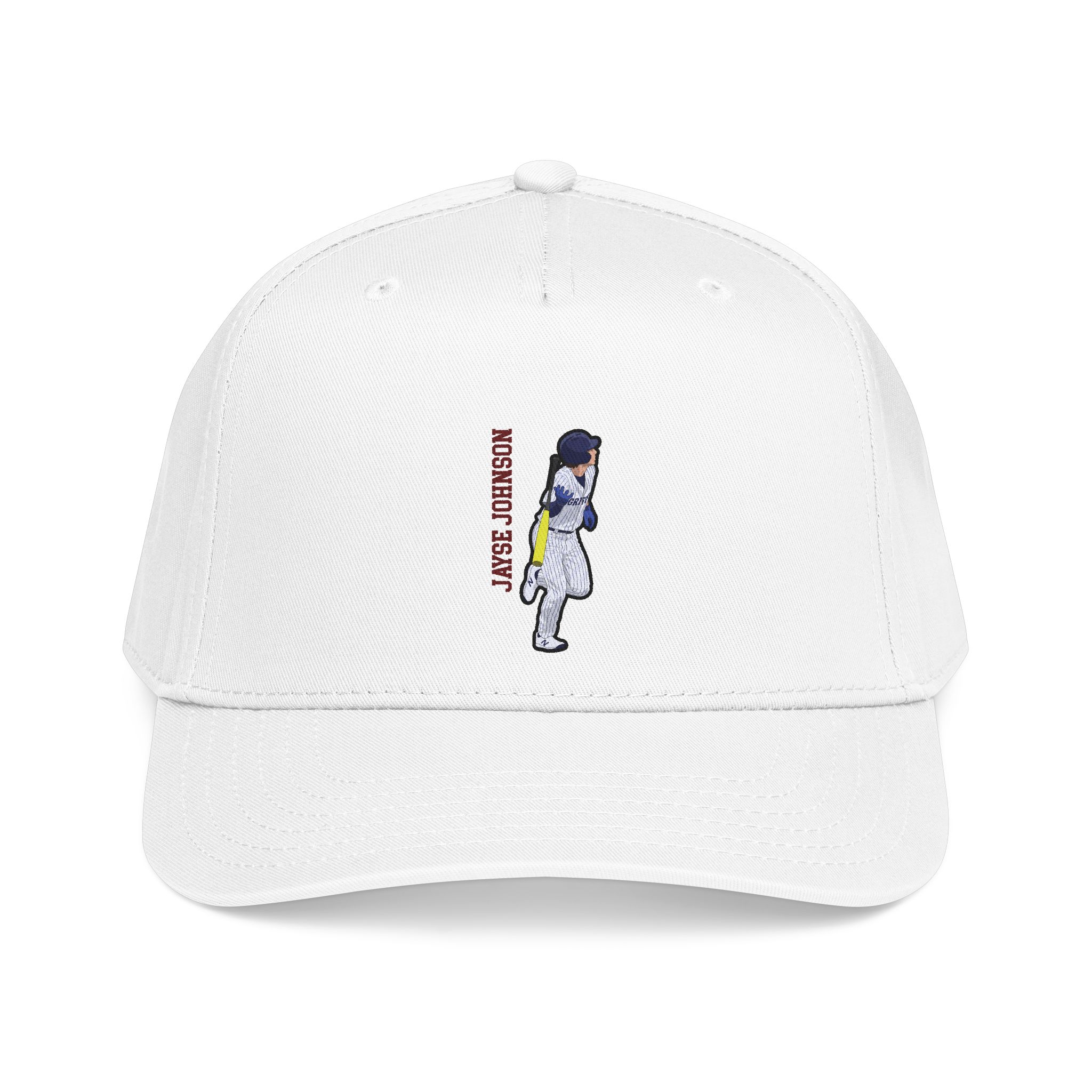 Baseball Cap — character_name_vertical in White