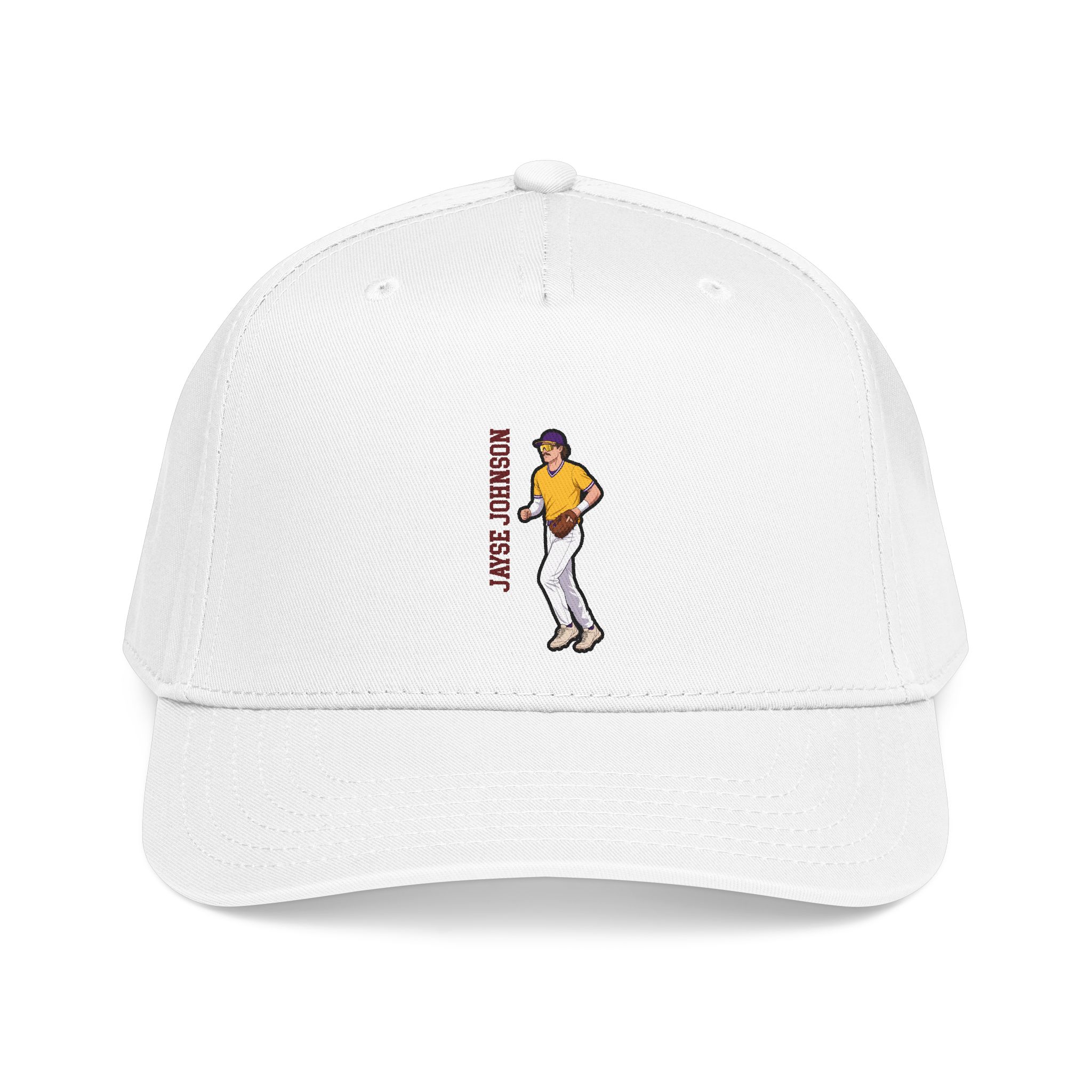 Baseball Cap — character_name_vertical in White