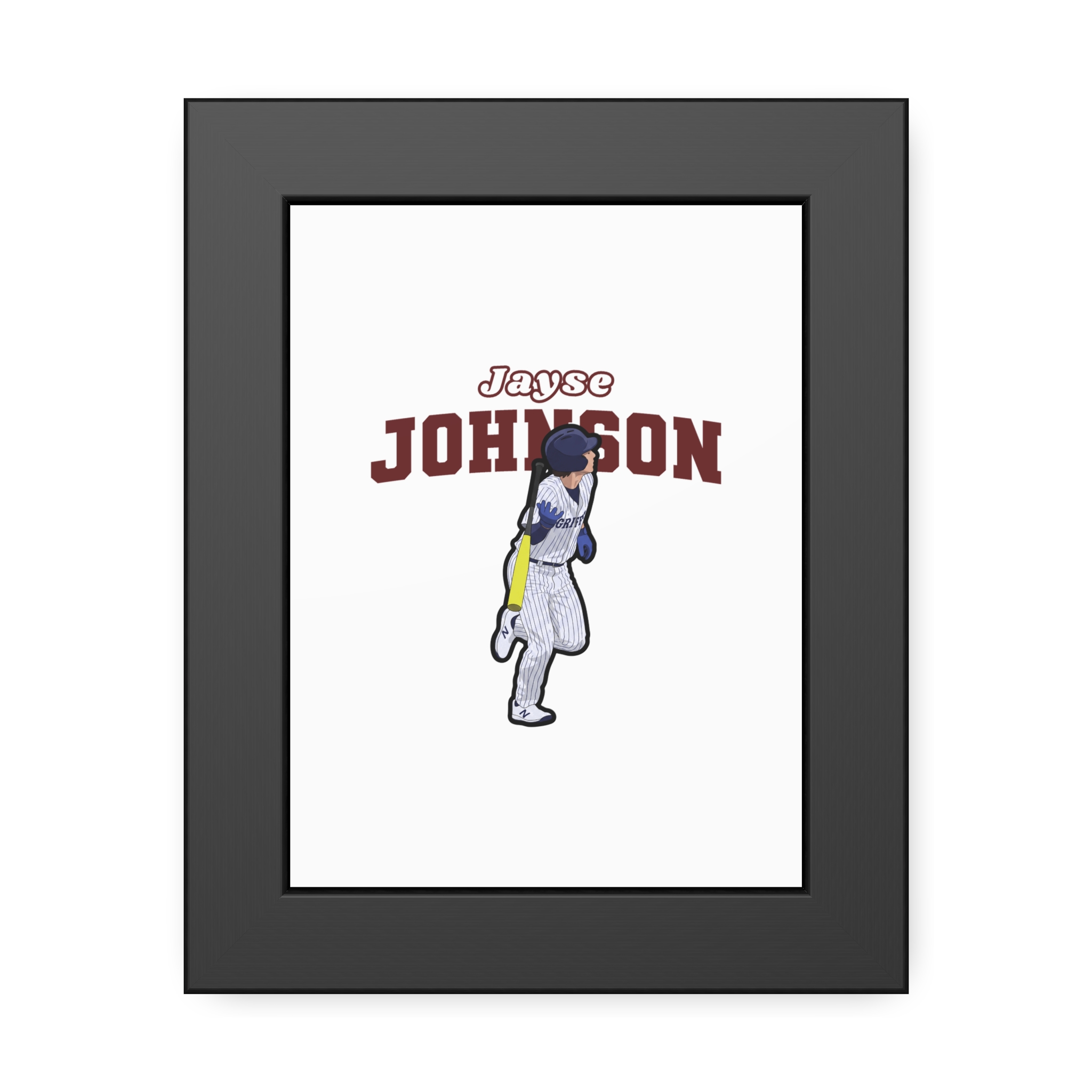 Framed Poster — character_name_arch in Black