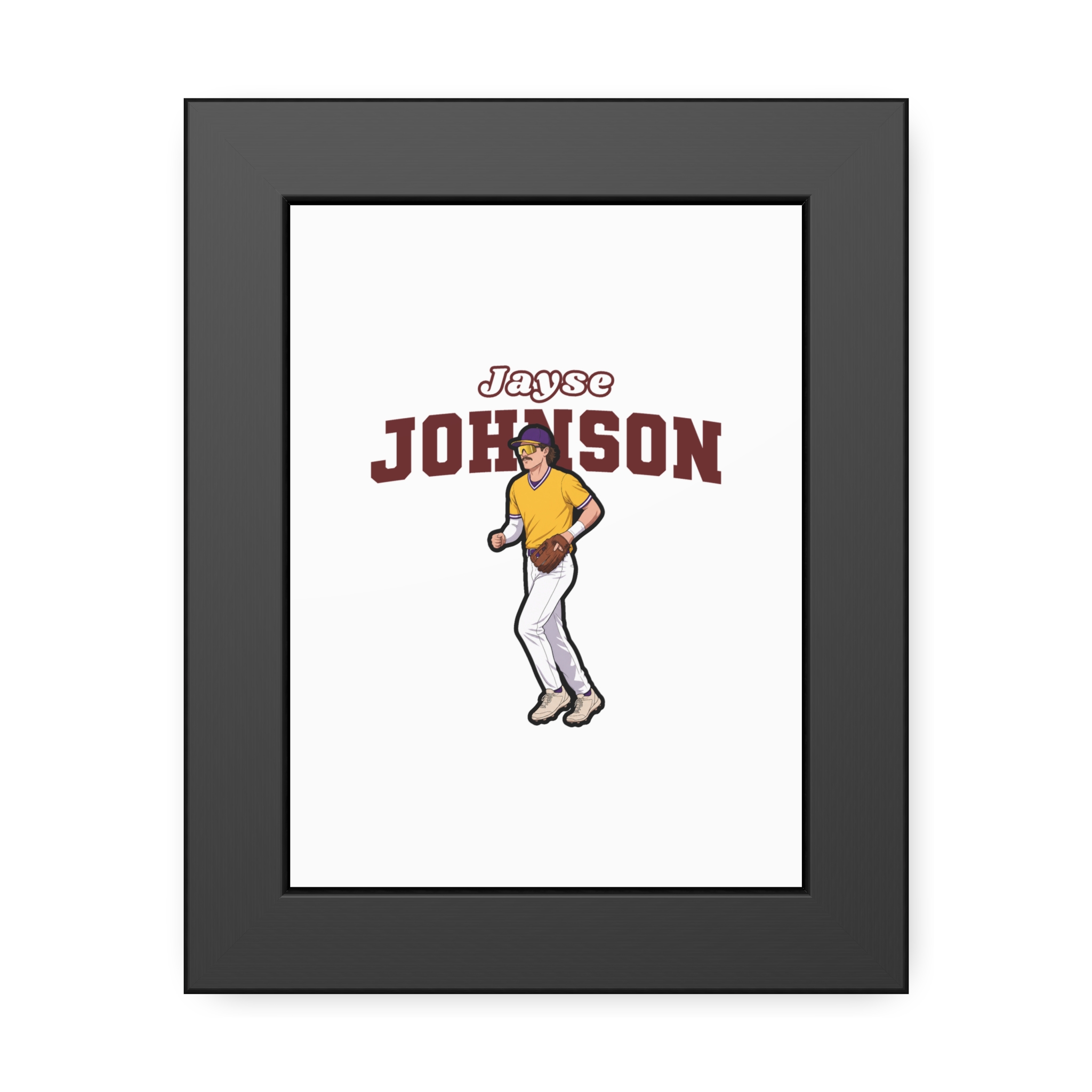 Framed Poster — character_name_arch in Black
