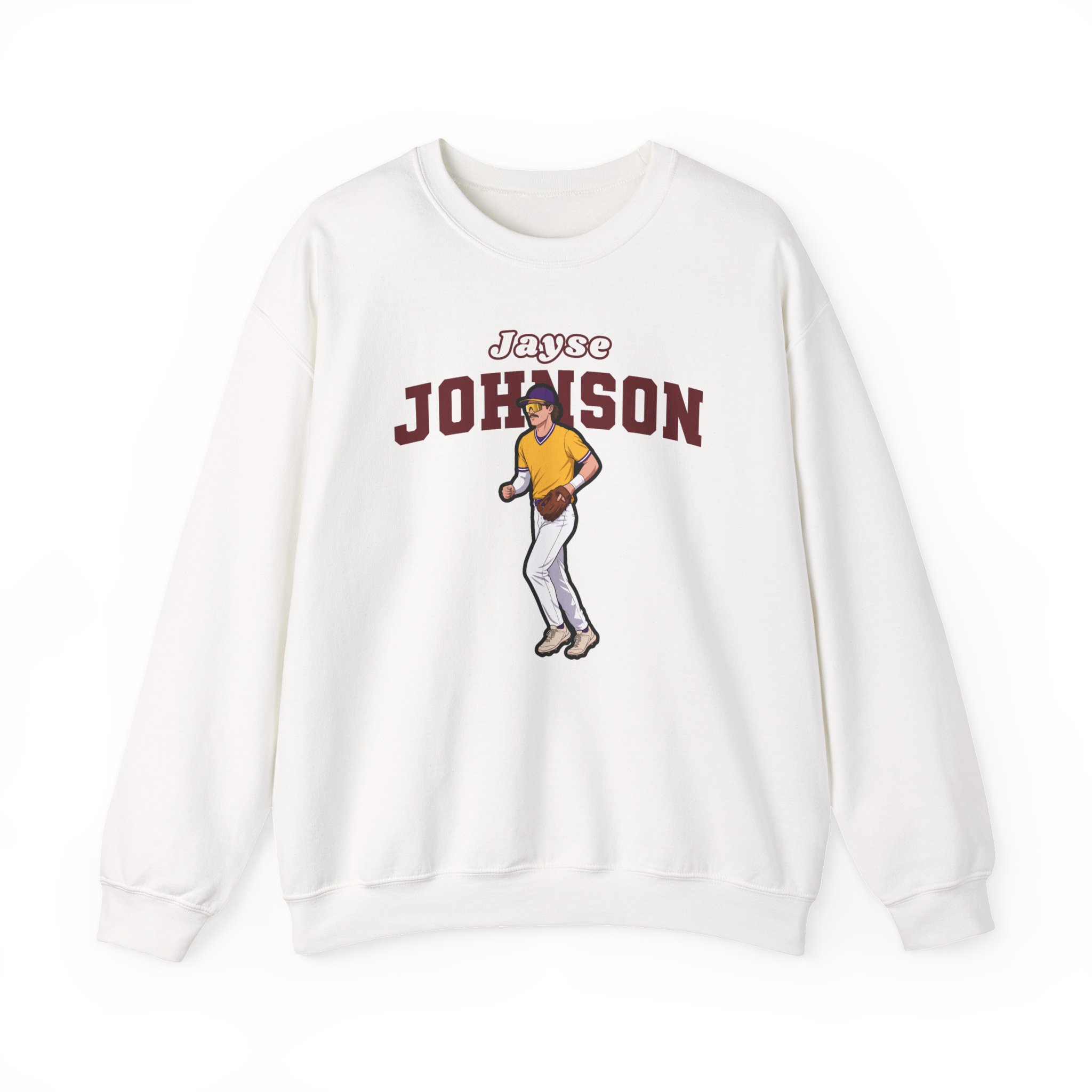 Crewneck Sweatshirt — character_name_arch in White