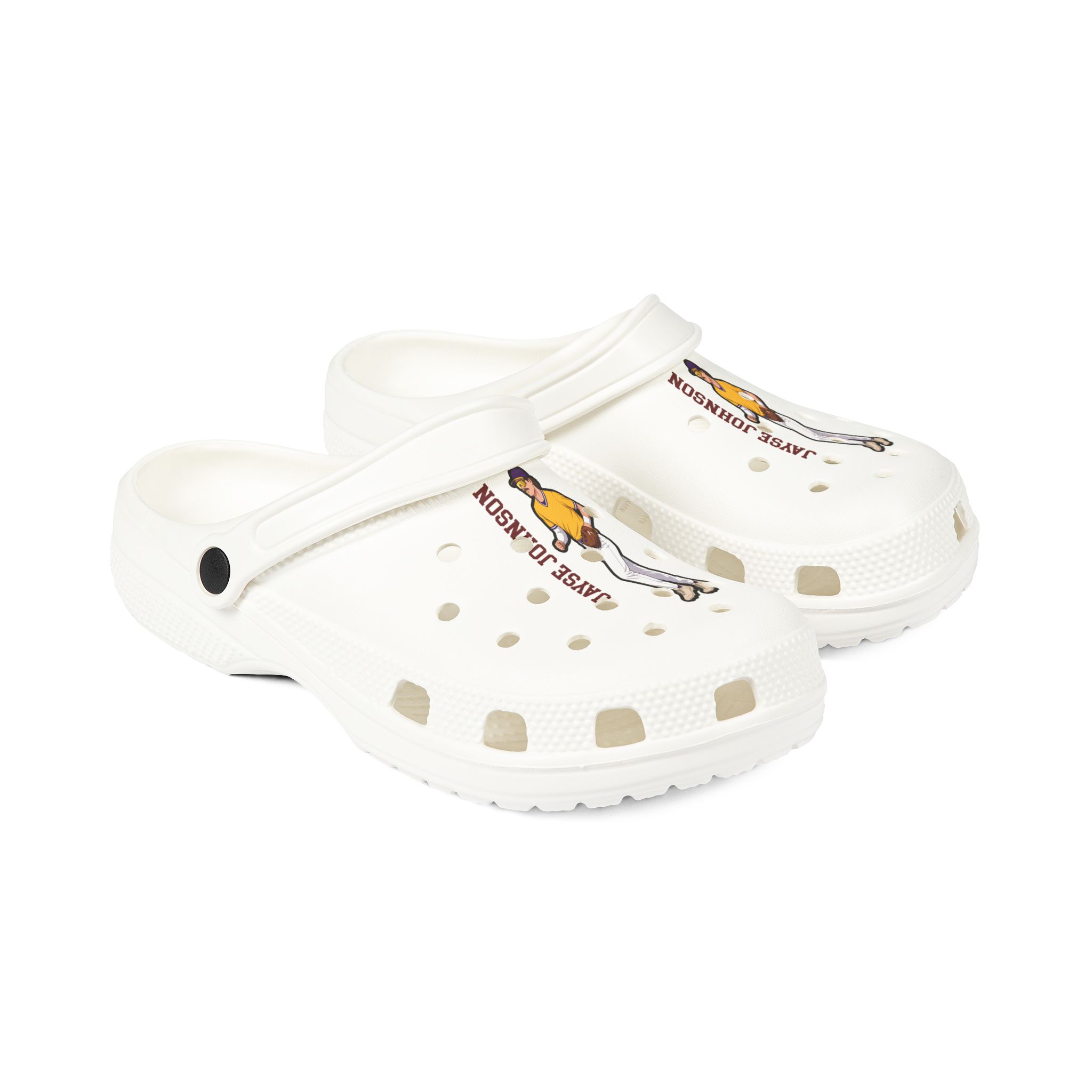Rubber Clogs — character_name_vertical in White