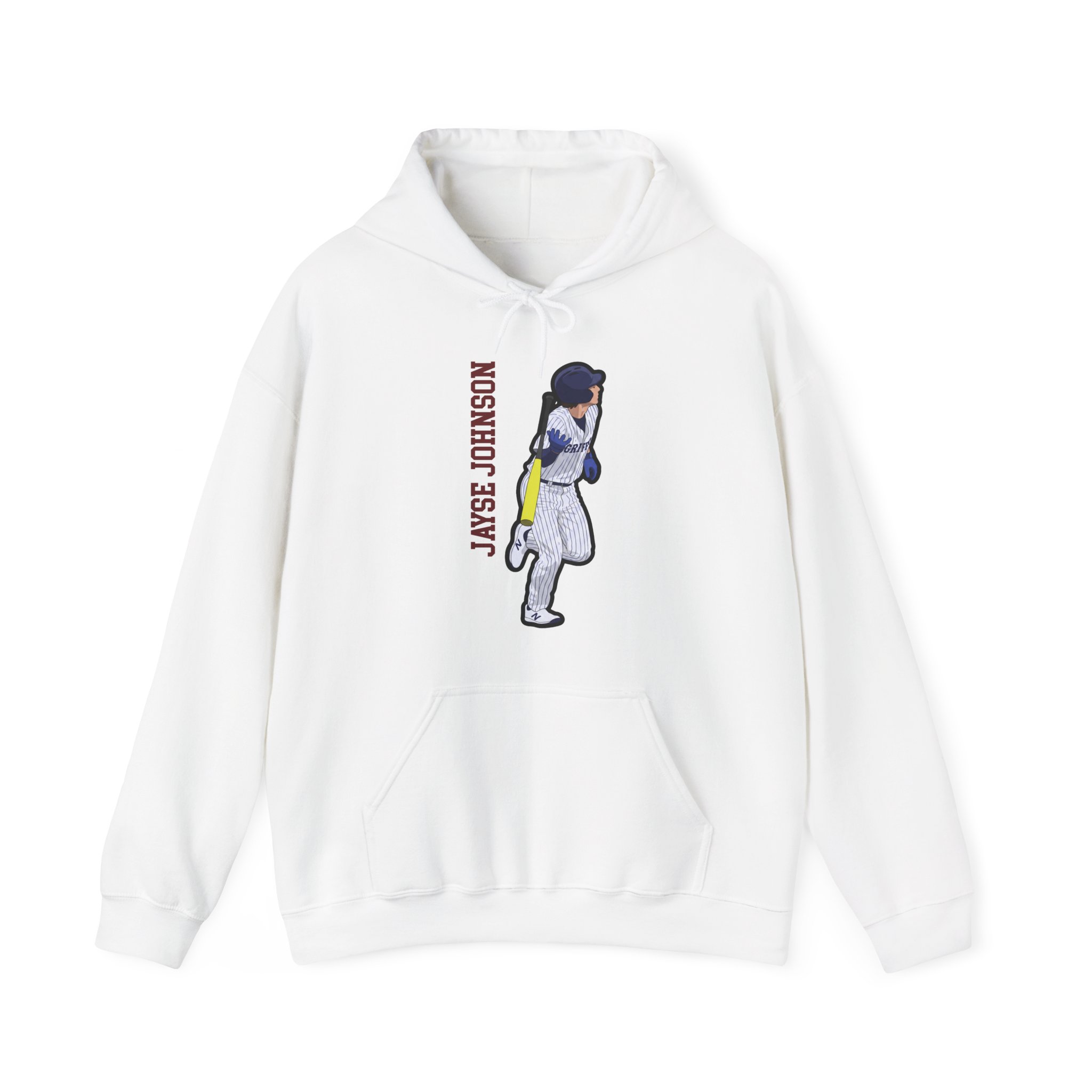Hoodie — character_name_vertical in White