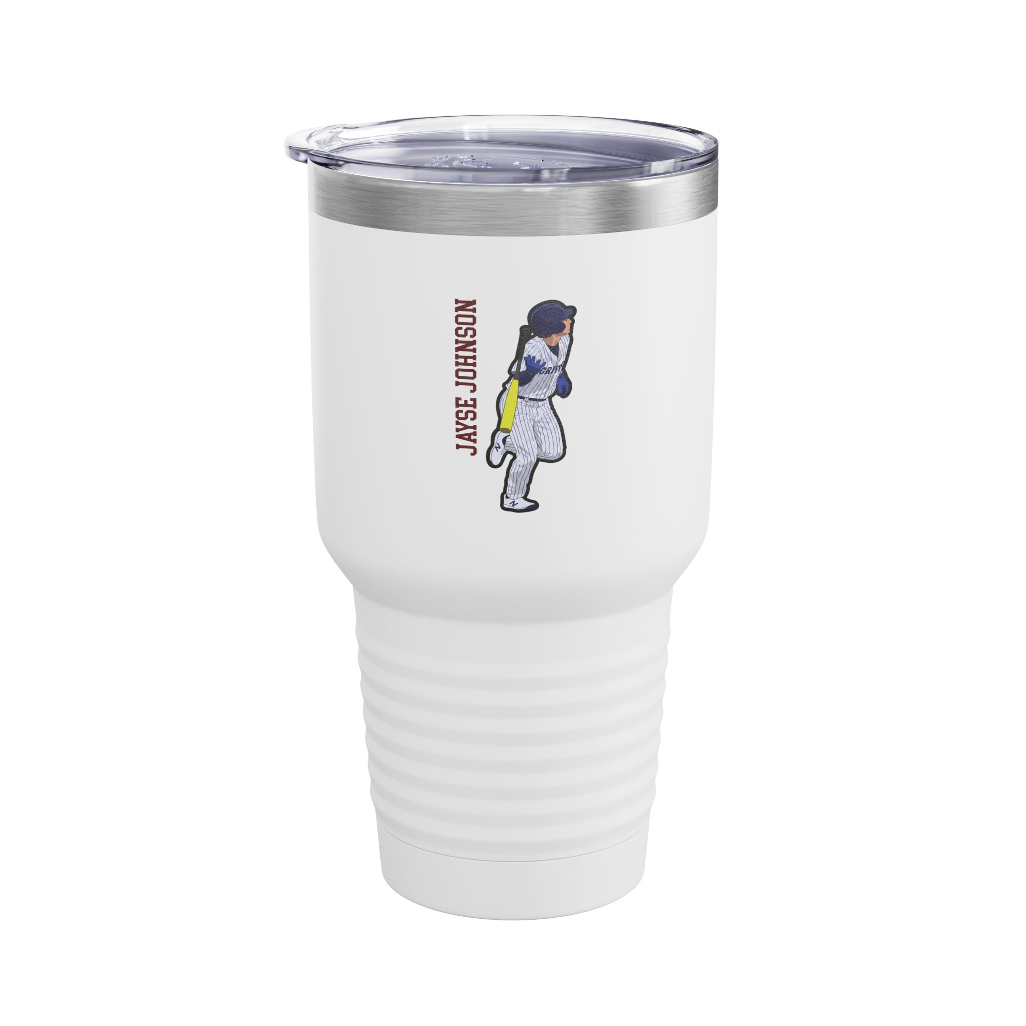 30oz Tumbler — character_name_vertical in White