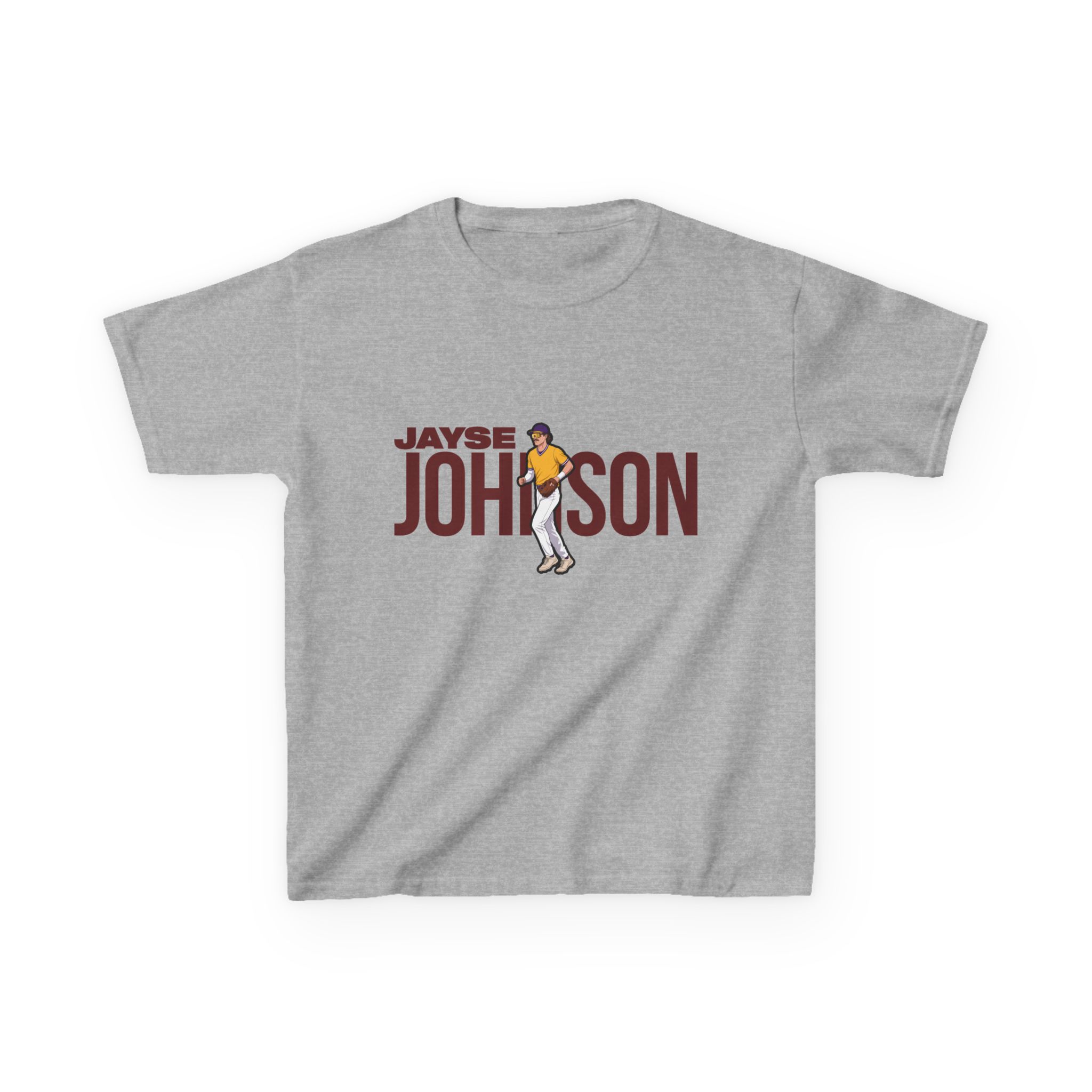 Youth Tee — character_player_name in Grey