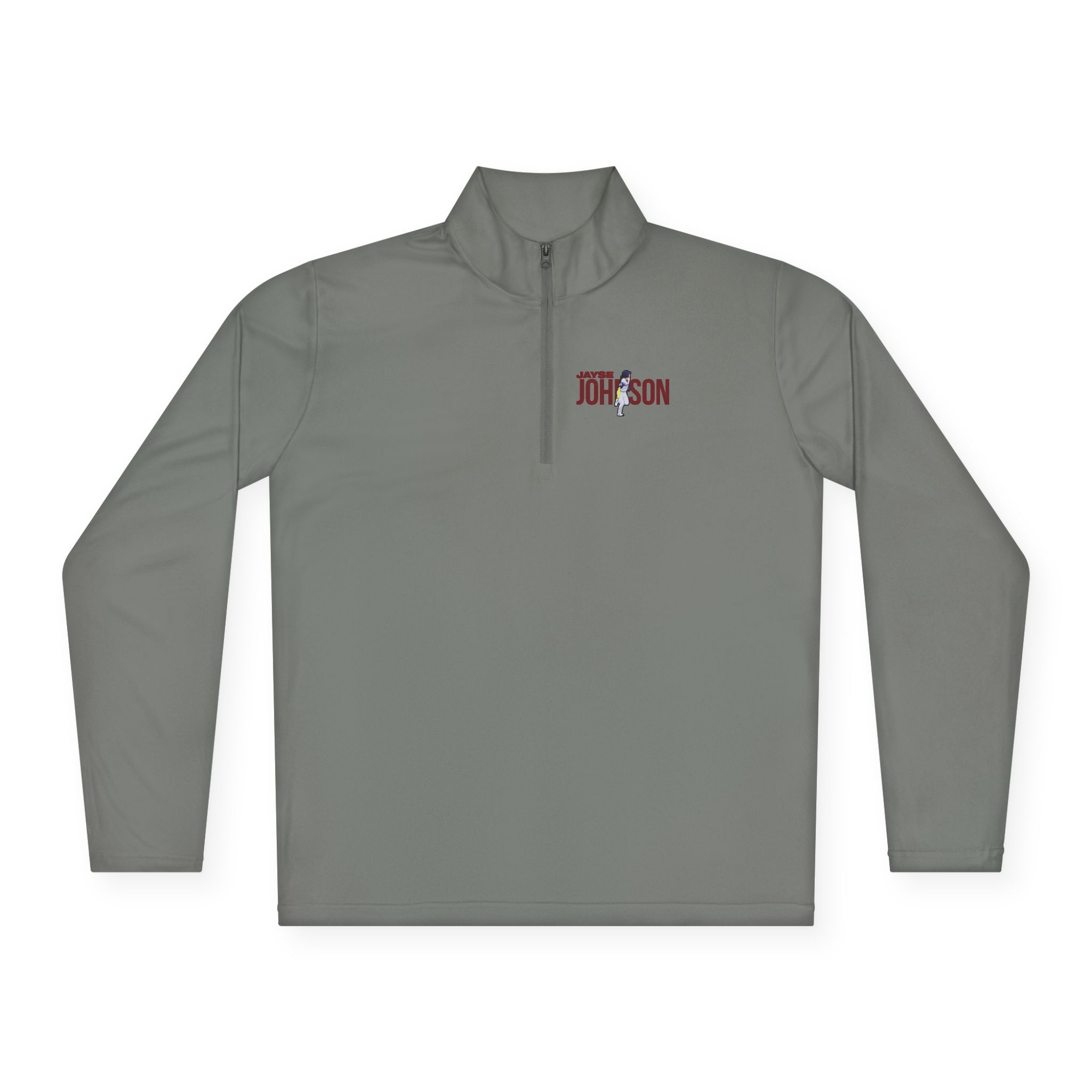 Q-Zip Pullover — character_player_name in Grey