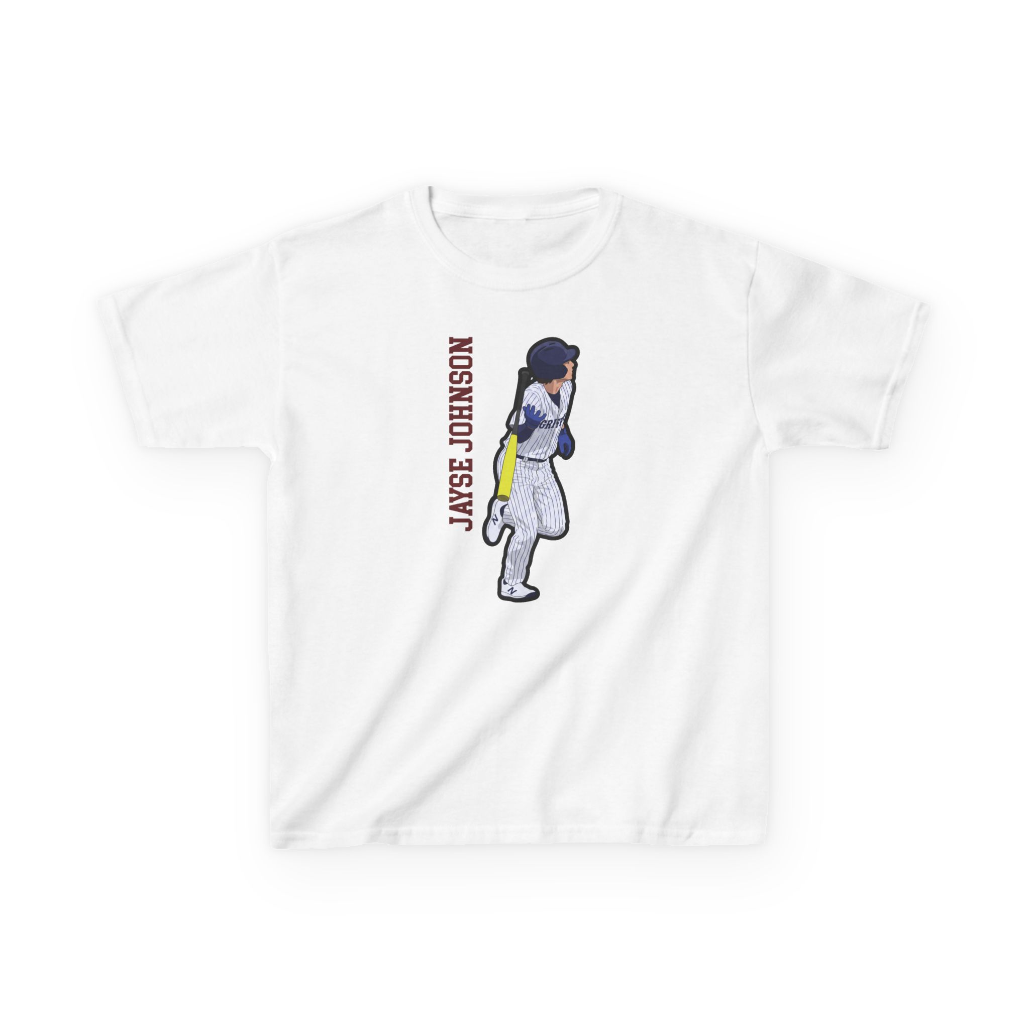 Youth Tee — character_name_vertical in White