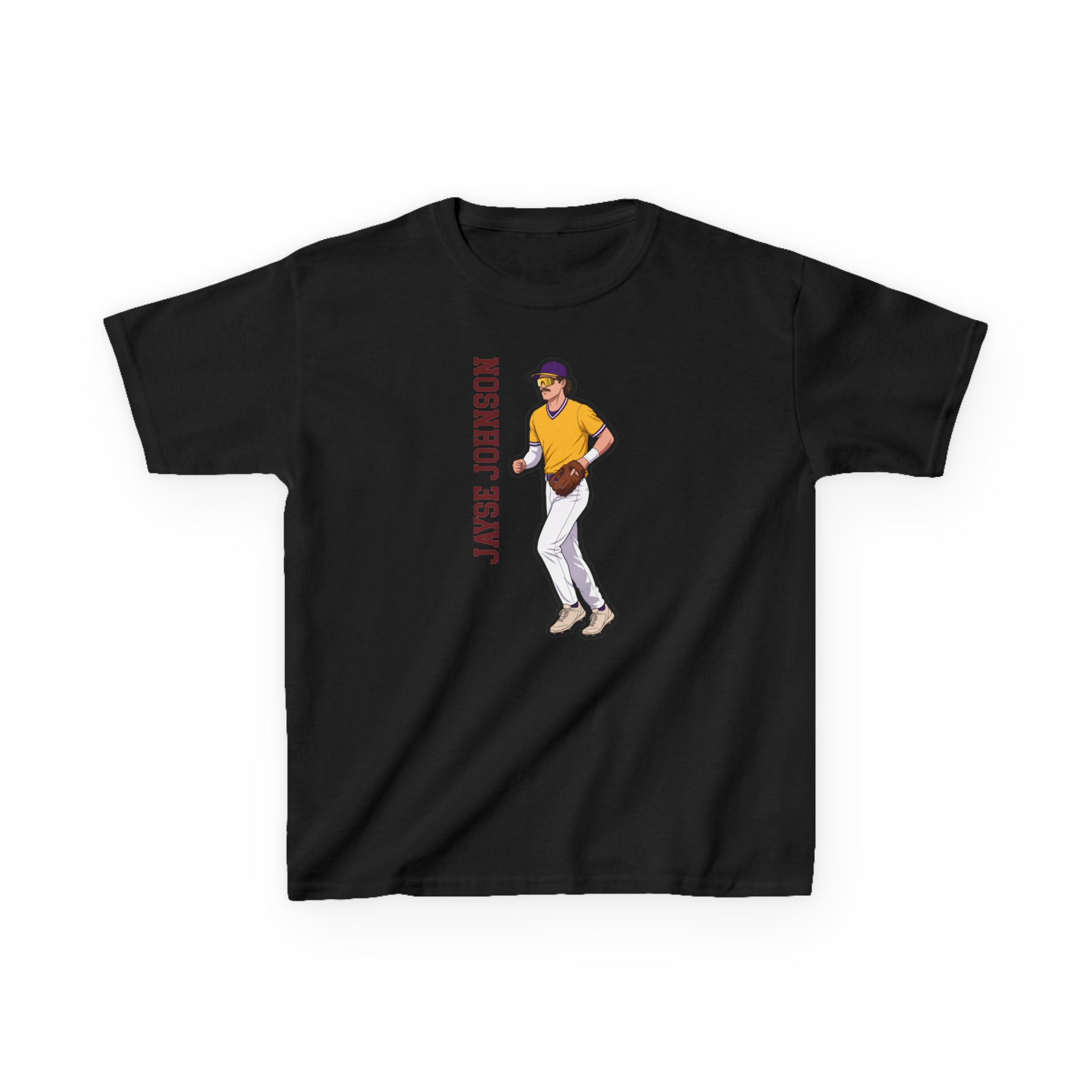 Youth Tee — character_name_vertical in Black