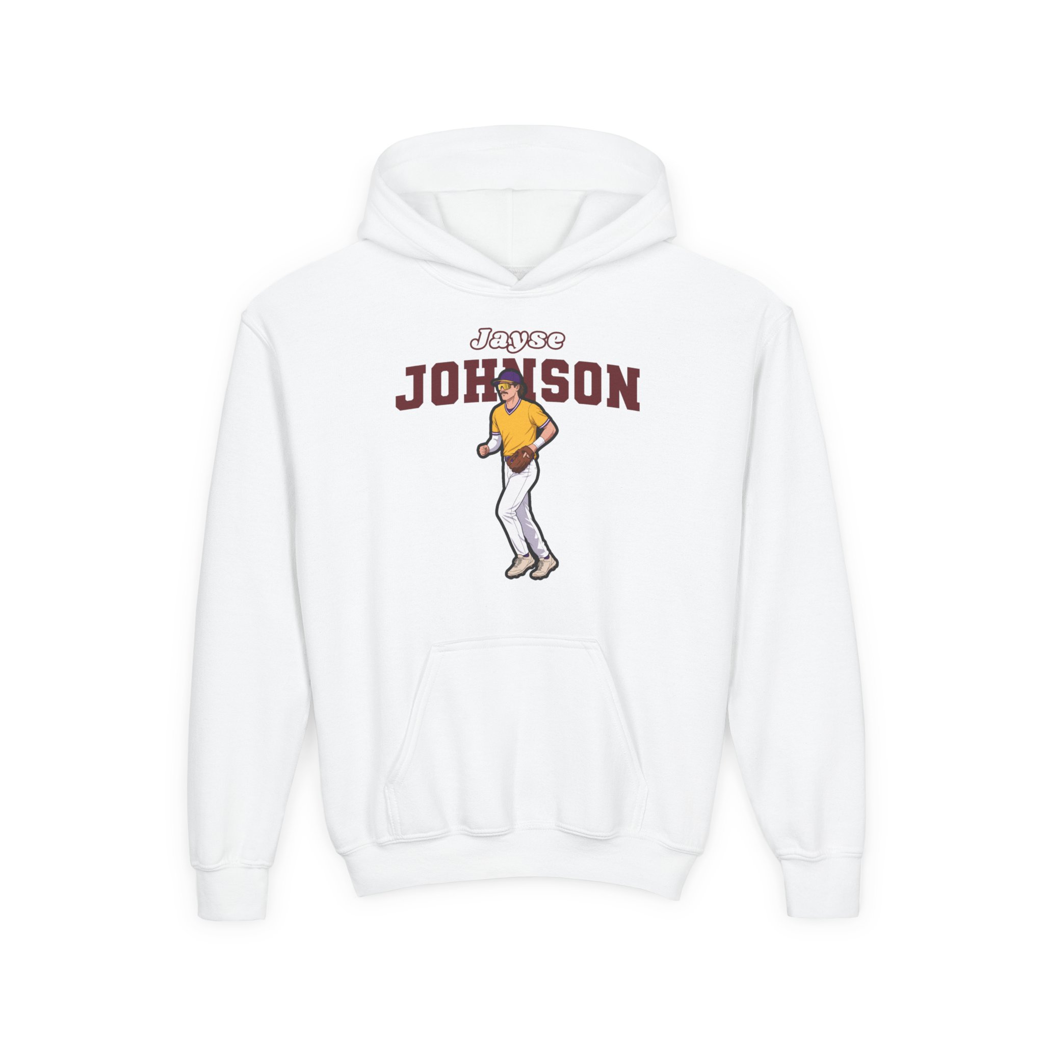 Youth Hoodie — character_name_arch in White