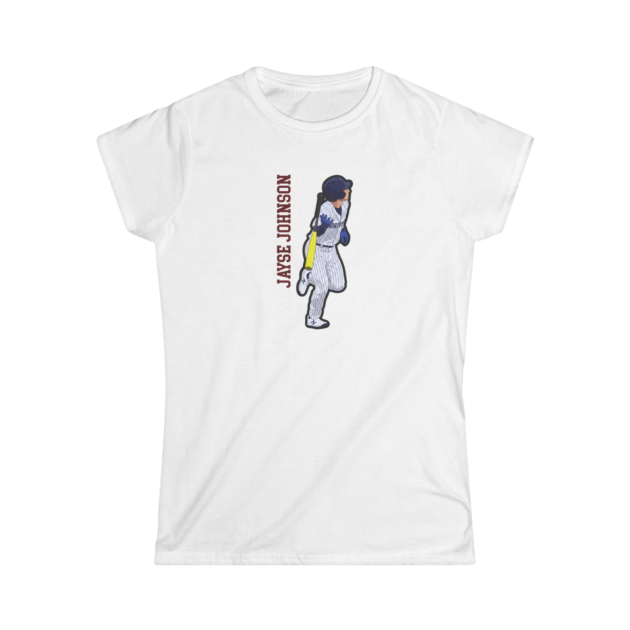 Women's Softstyle Tee — character_name_vertical in White
