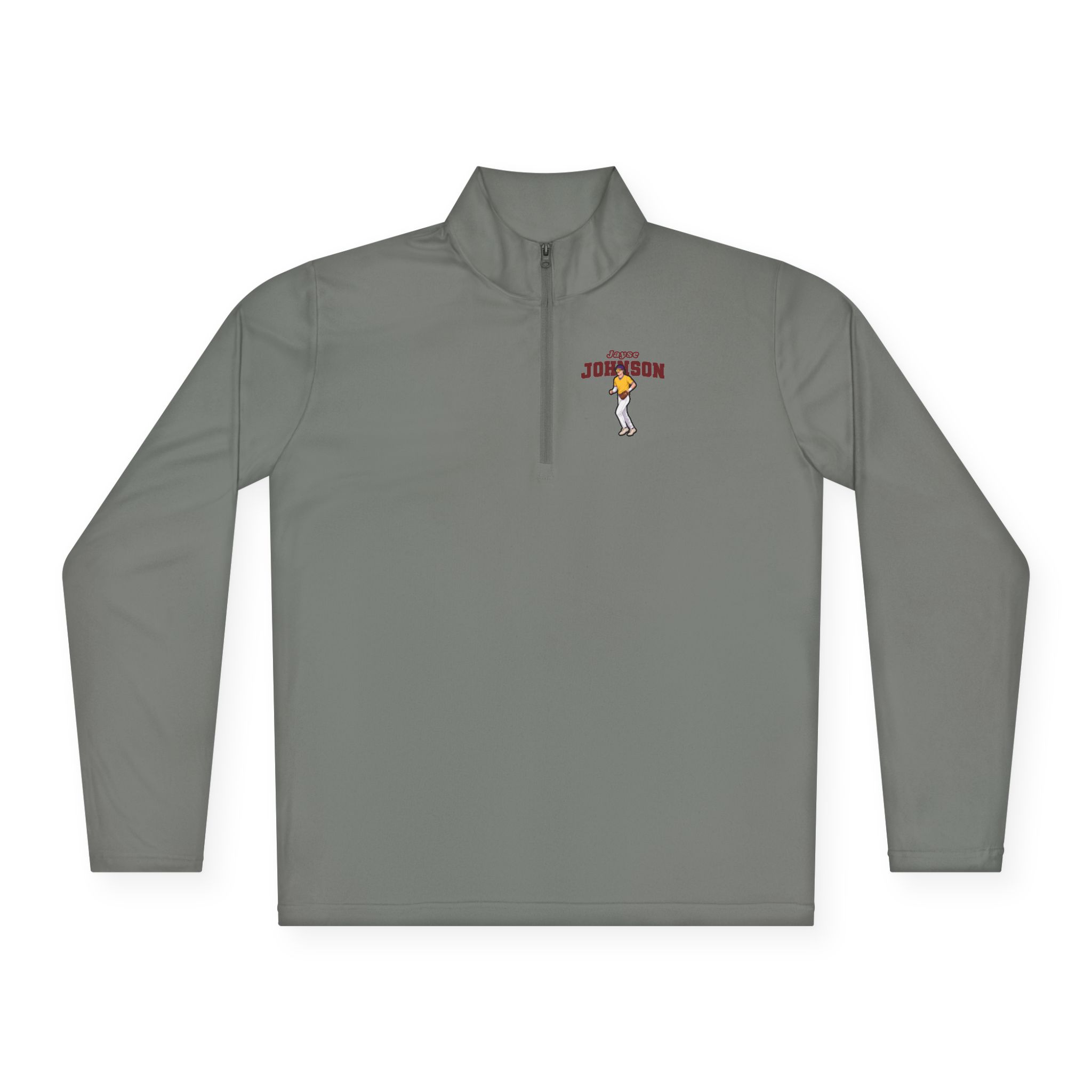 Q-Zip Pullover — character_name_arch in Grey