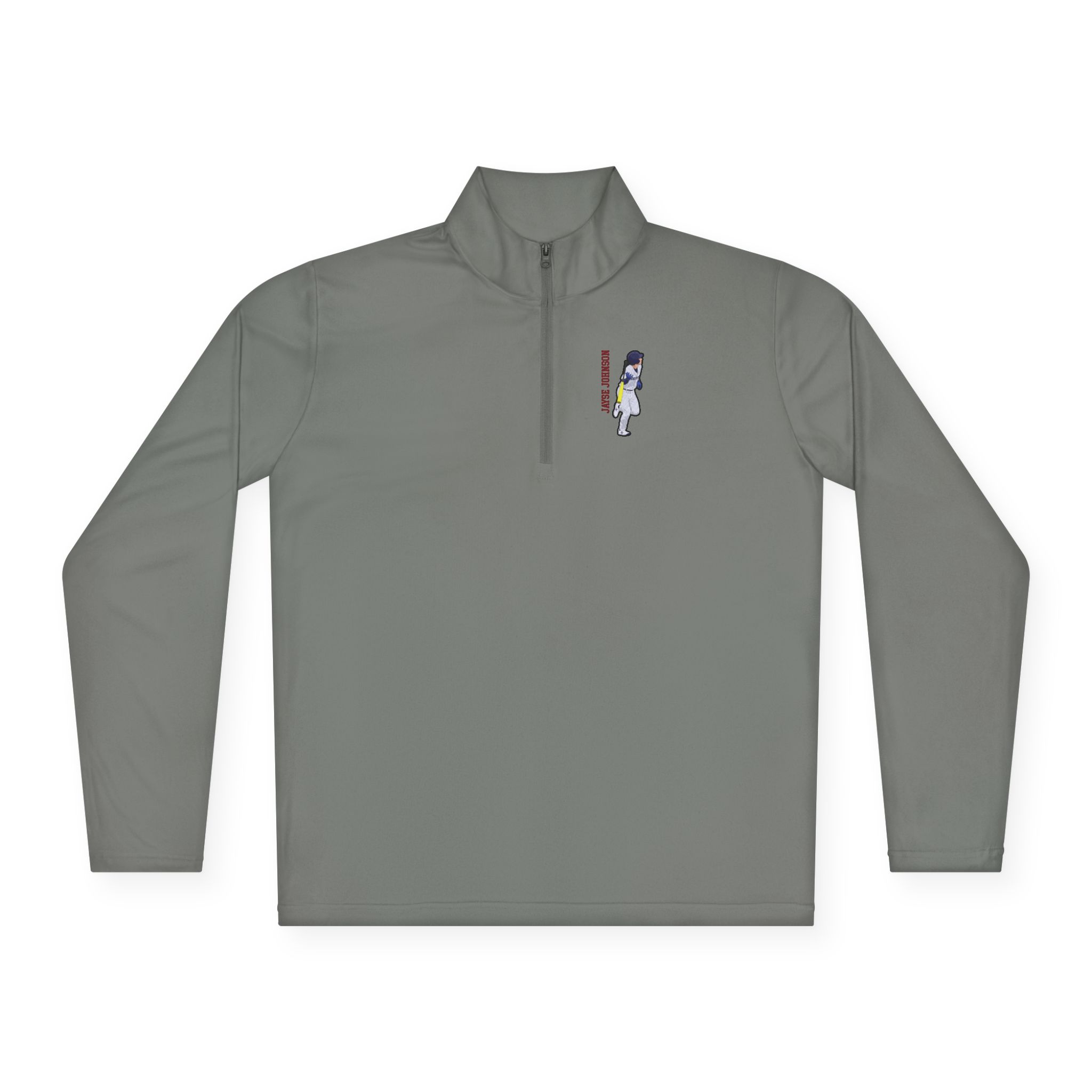 Q-Zip Pullover — character_name_vertical in Grey