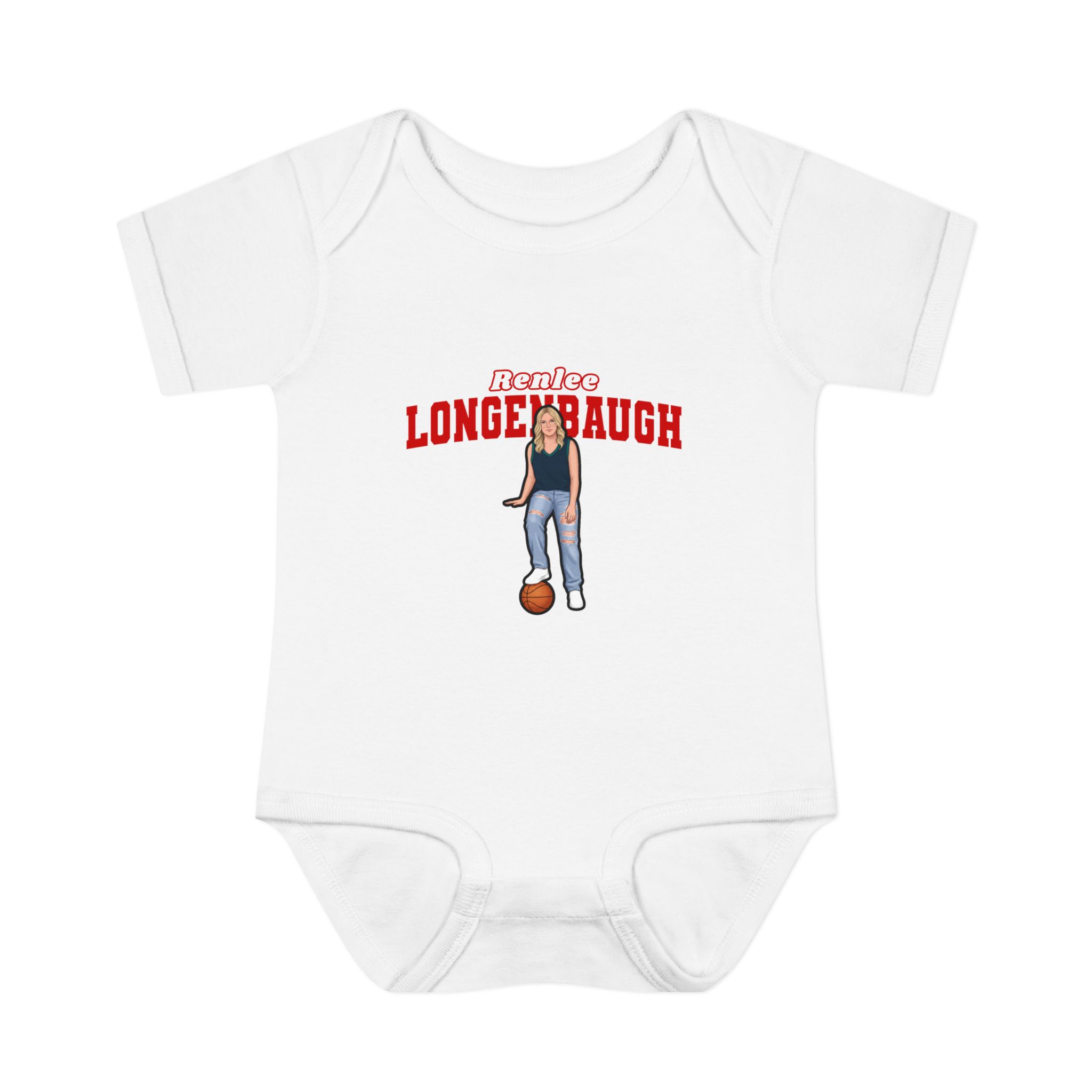 Baby Onesie — character_name_arch in White
