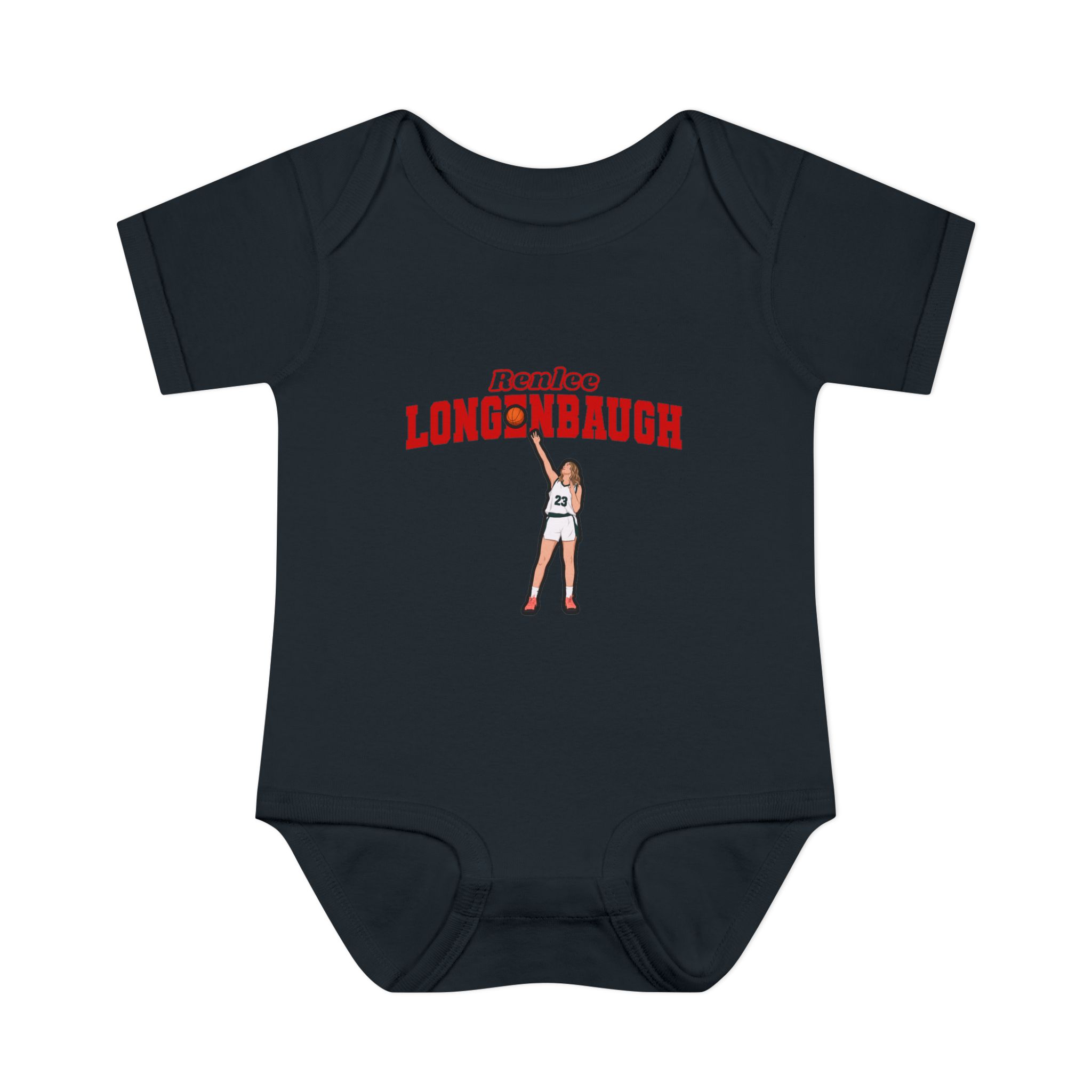 Baby Onesie — character_name_arch in Black