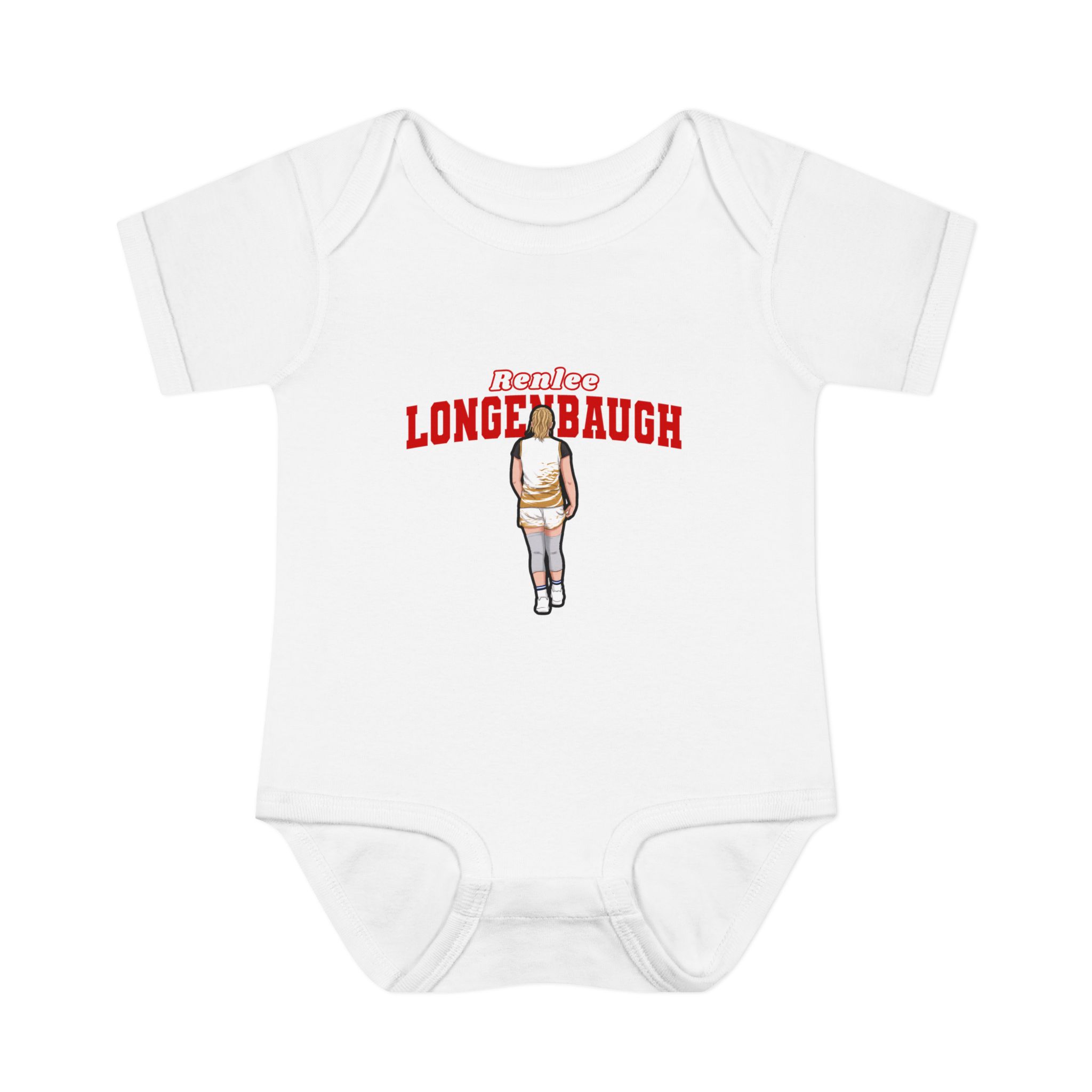 Baby Onesie — character_name_arch in White