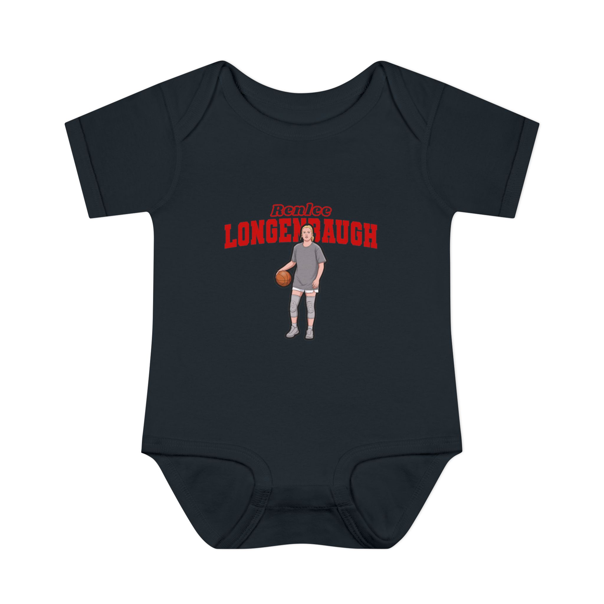 Baby Onesie — character_name_arch in Black