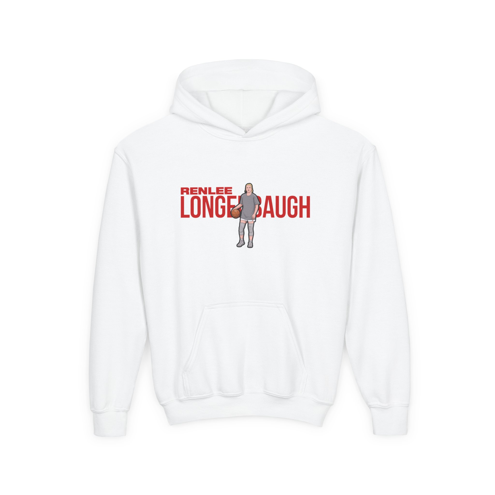 Youth Hoodie — character_player_name in White