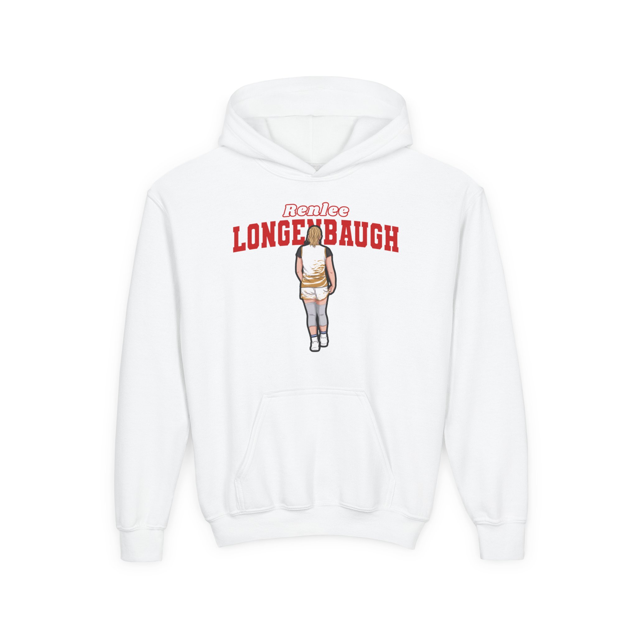 Youth Hoodie — character_name_arch in White
