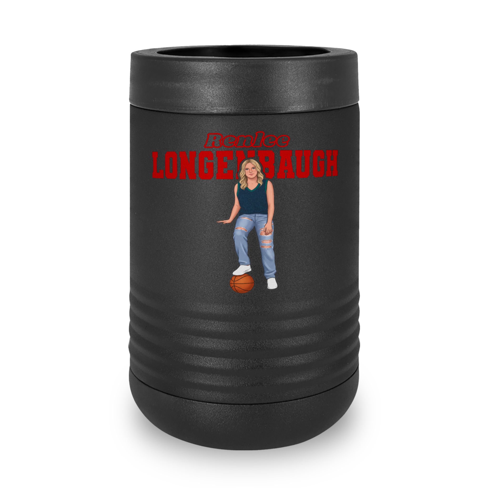 Stainless Can Cooler — character_name_arch in Black