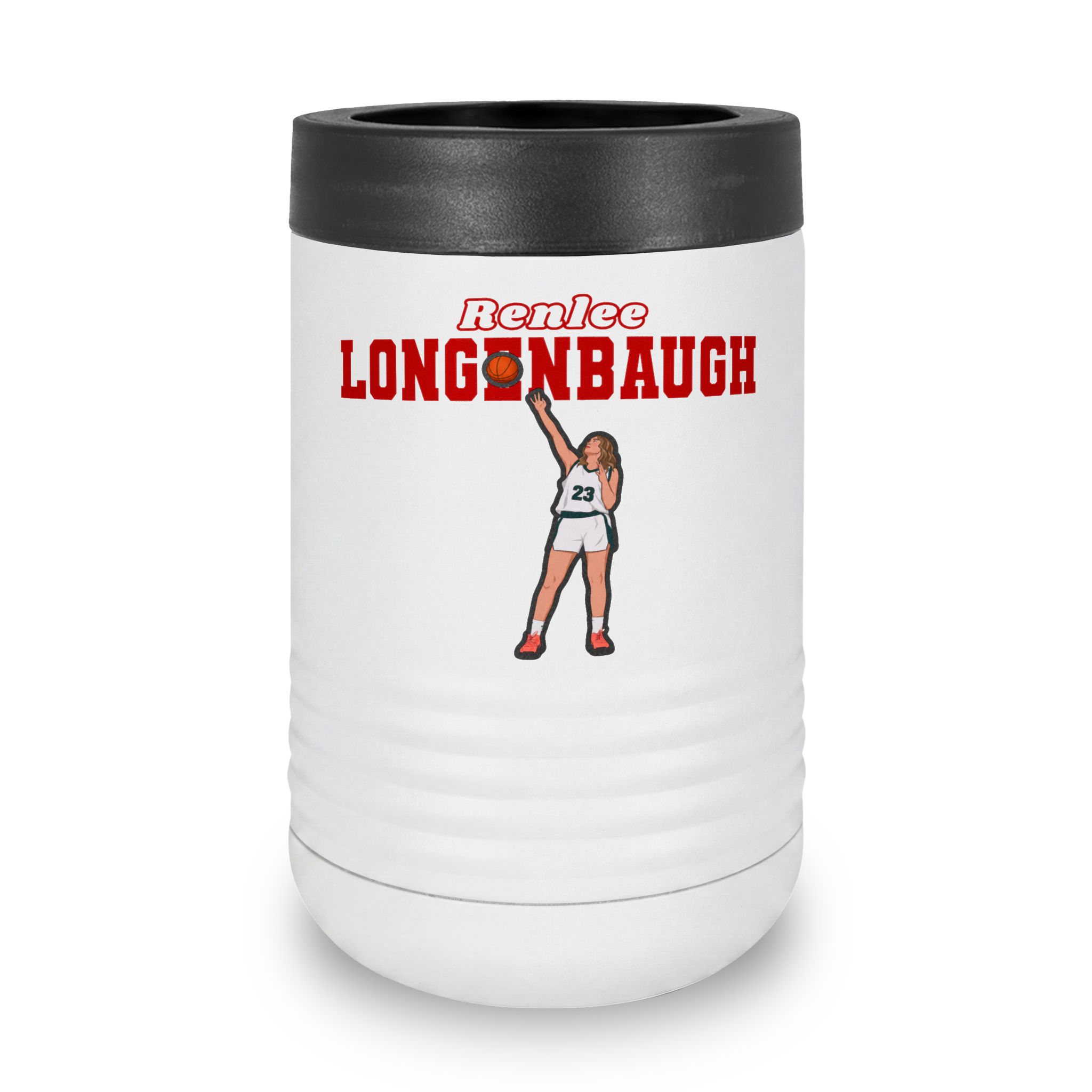 Stainless Can Cooler — character_name_arch in White