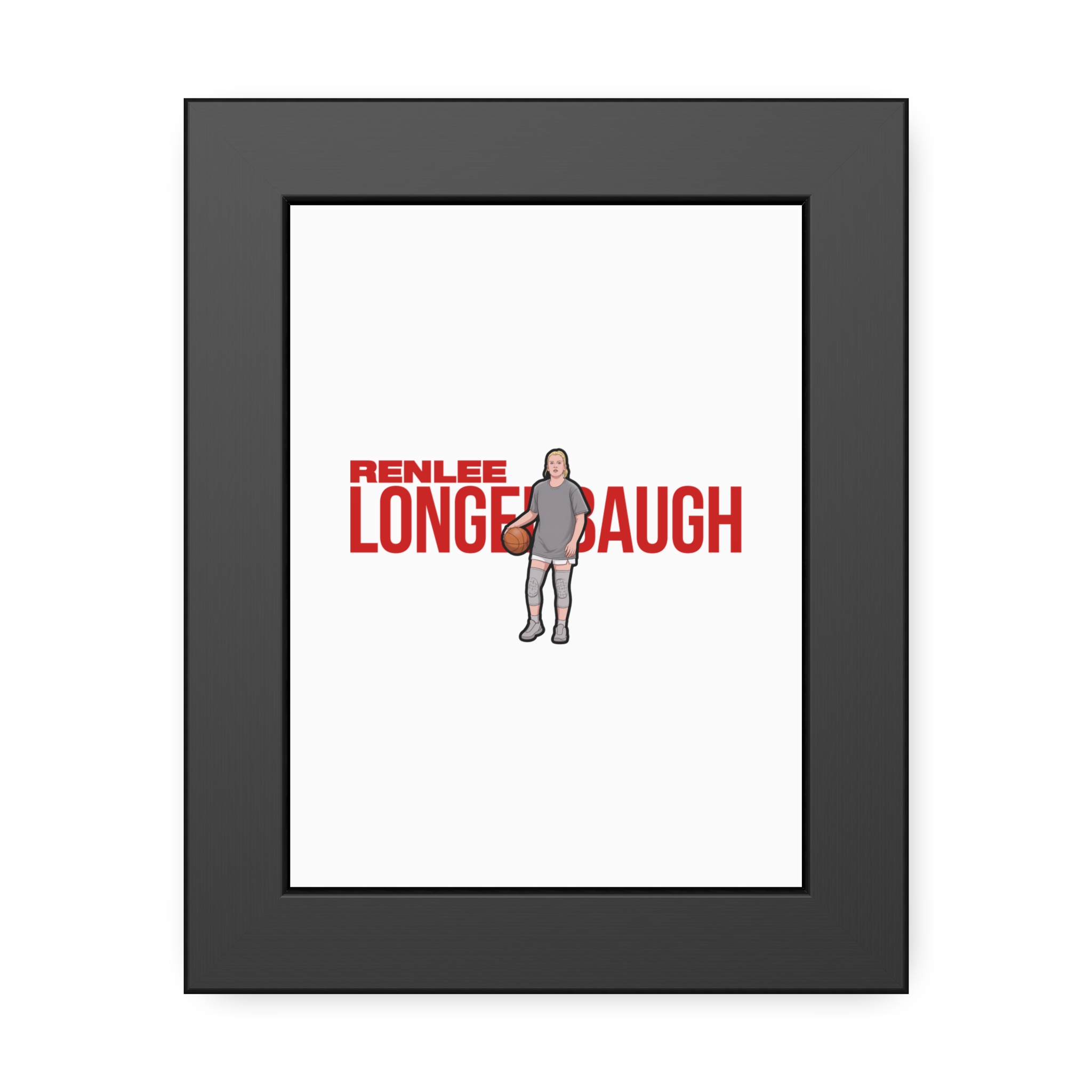 Framed Poster — character_player_name in Black