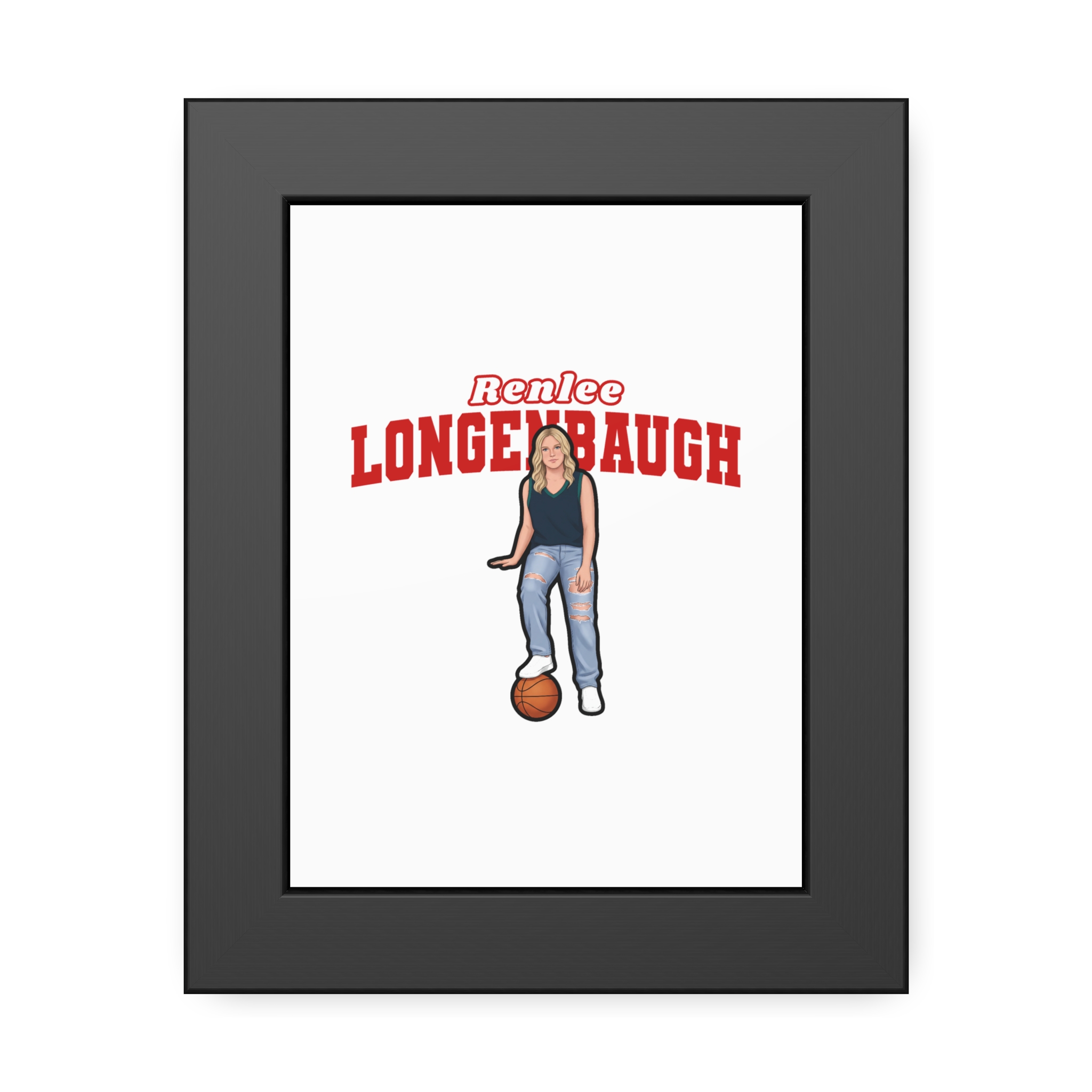 Framed Poster — character_name_arch in Black