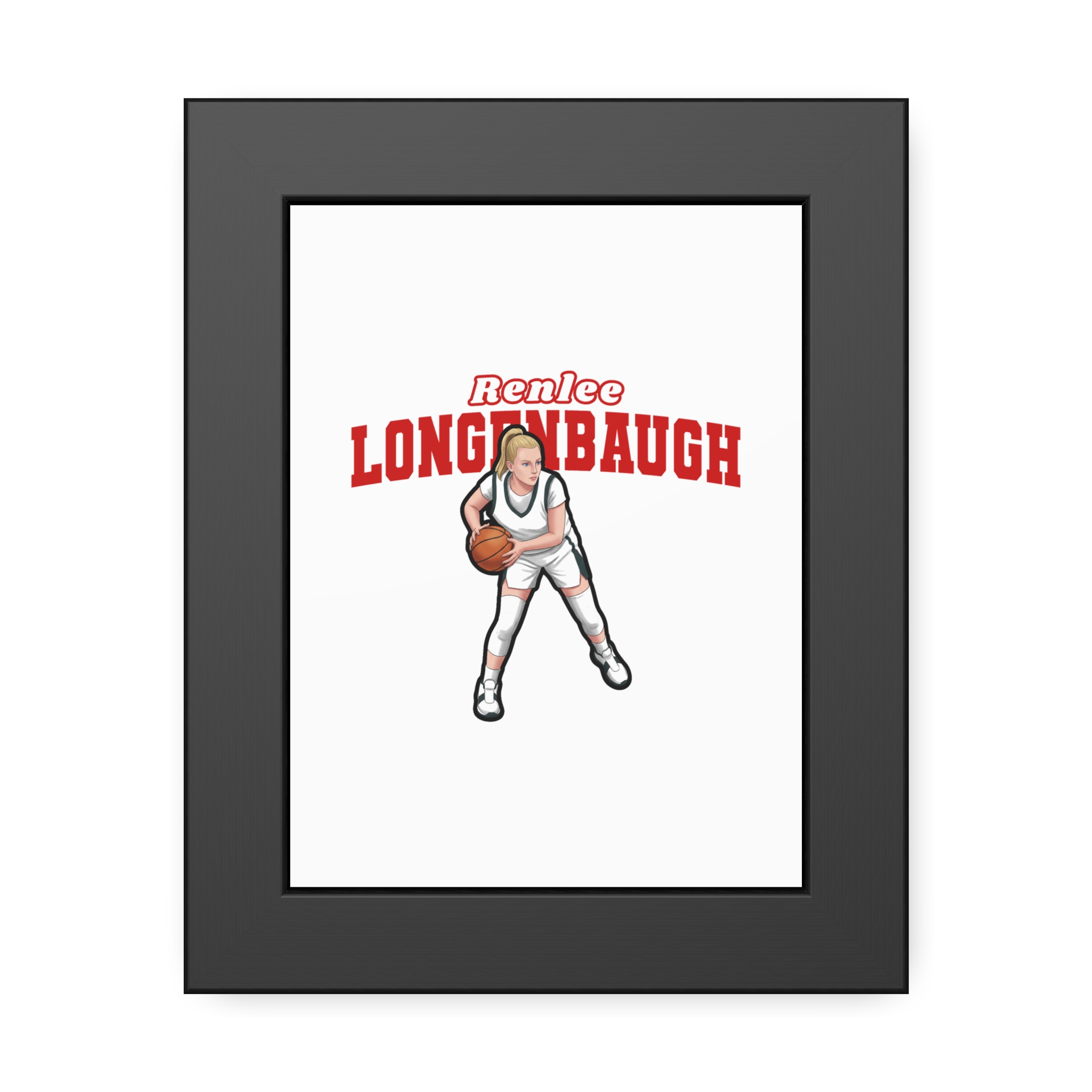 Framed Poster — character_name_arch in Black