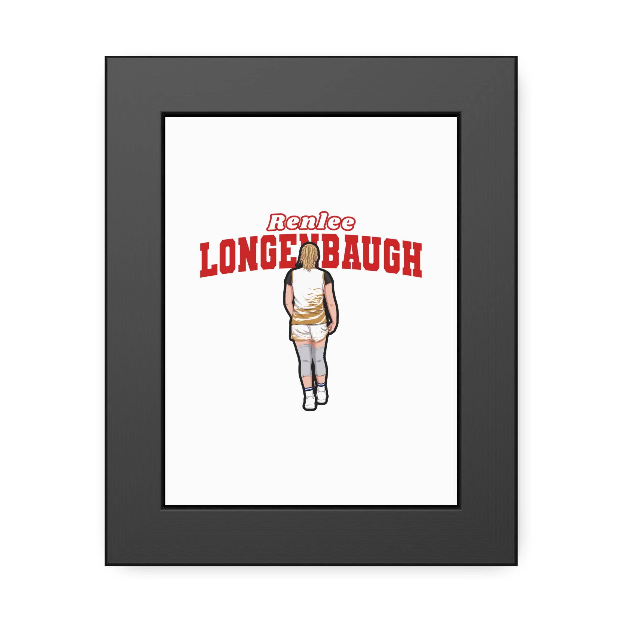 Framed Poster — character_name_arch in Black