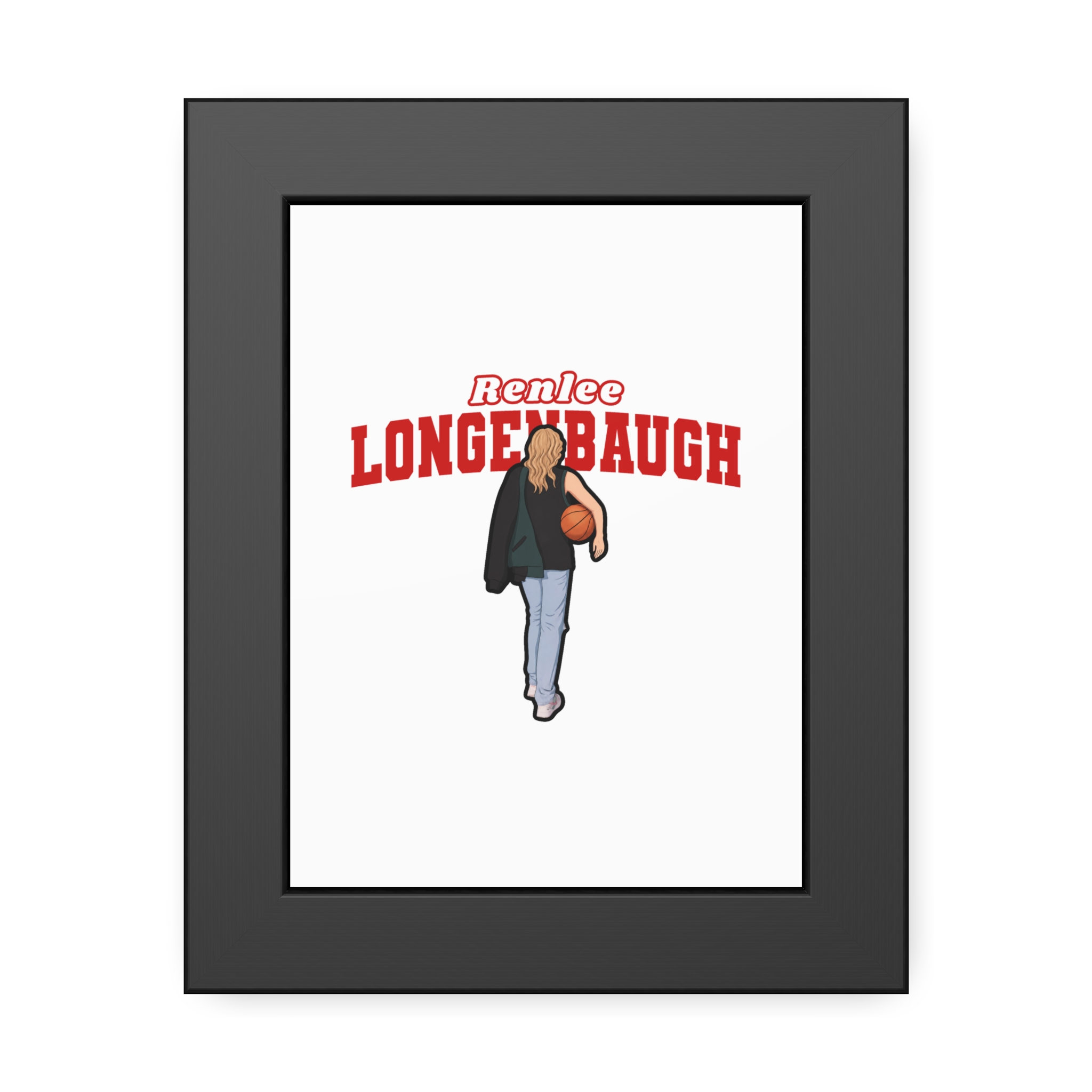 Framed Poster — character_name_arch in Black